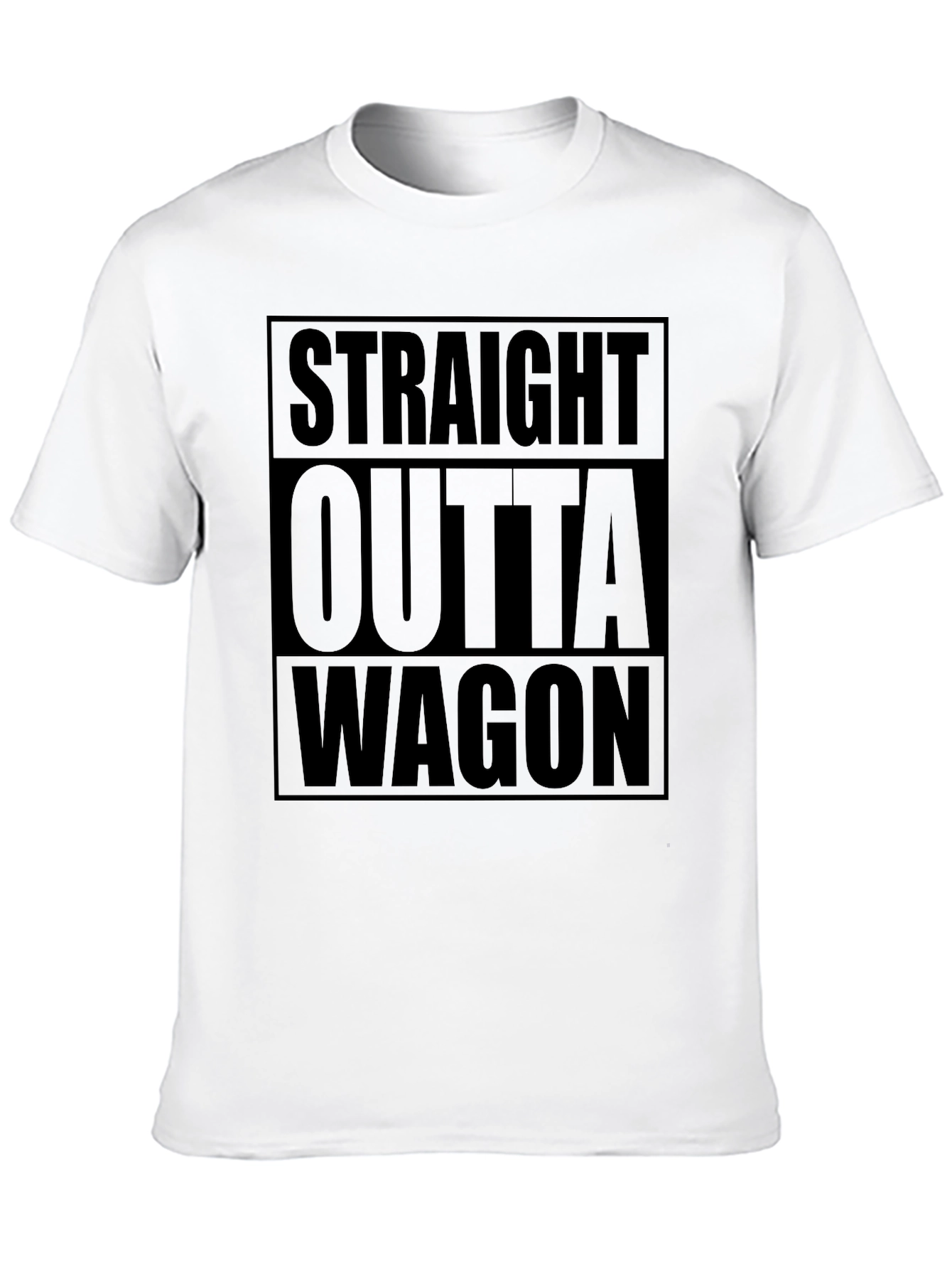 Black Straight Outta Wagon - Novelty Graphic Tee view 10