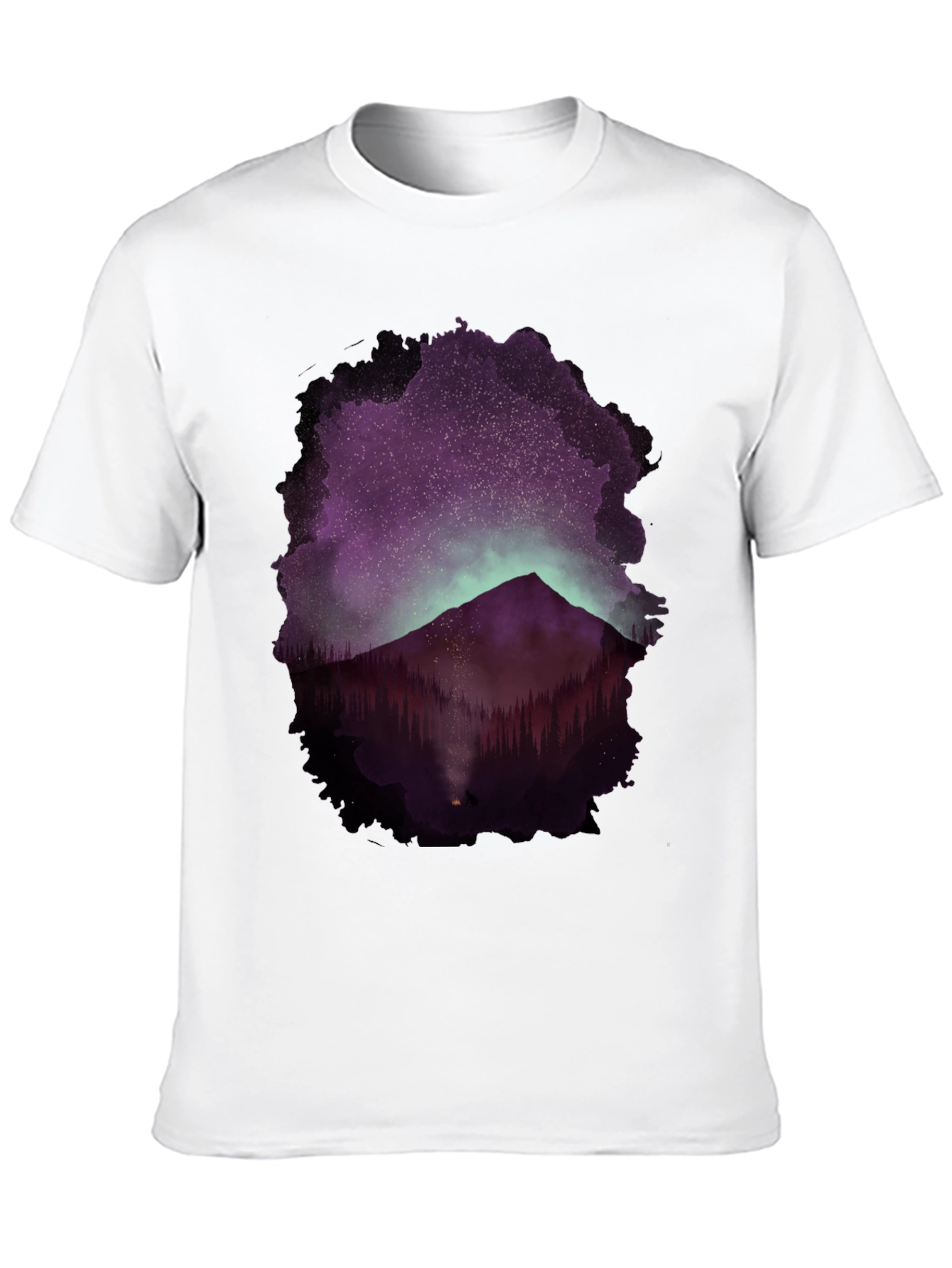 Black Mountain Night Sky Graphic Tee view 10