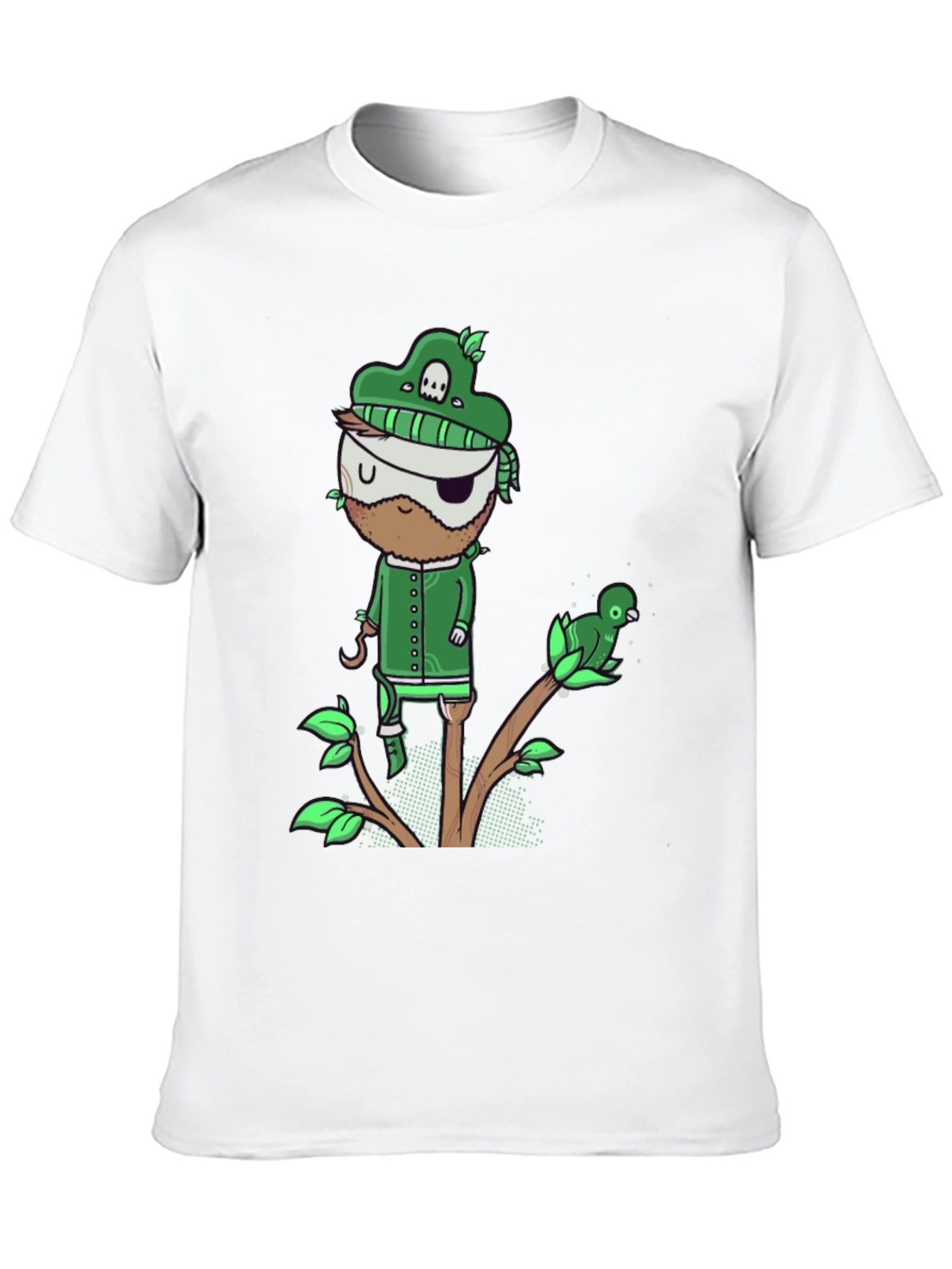 Black Pirate Bird T-Shirt - Unique Graphic Tee view 10