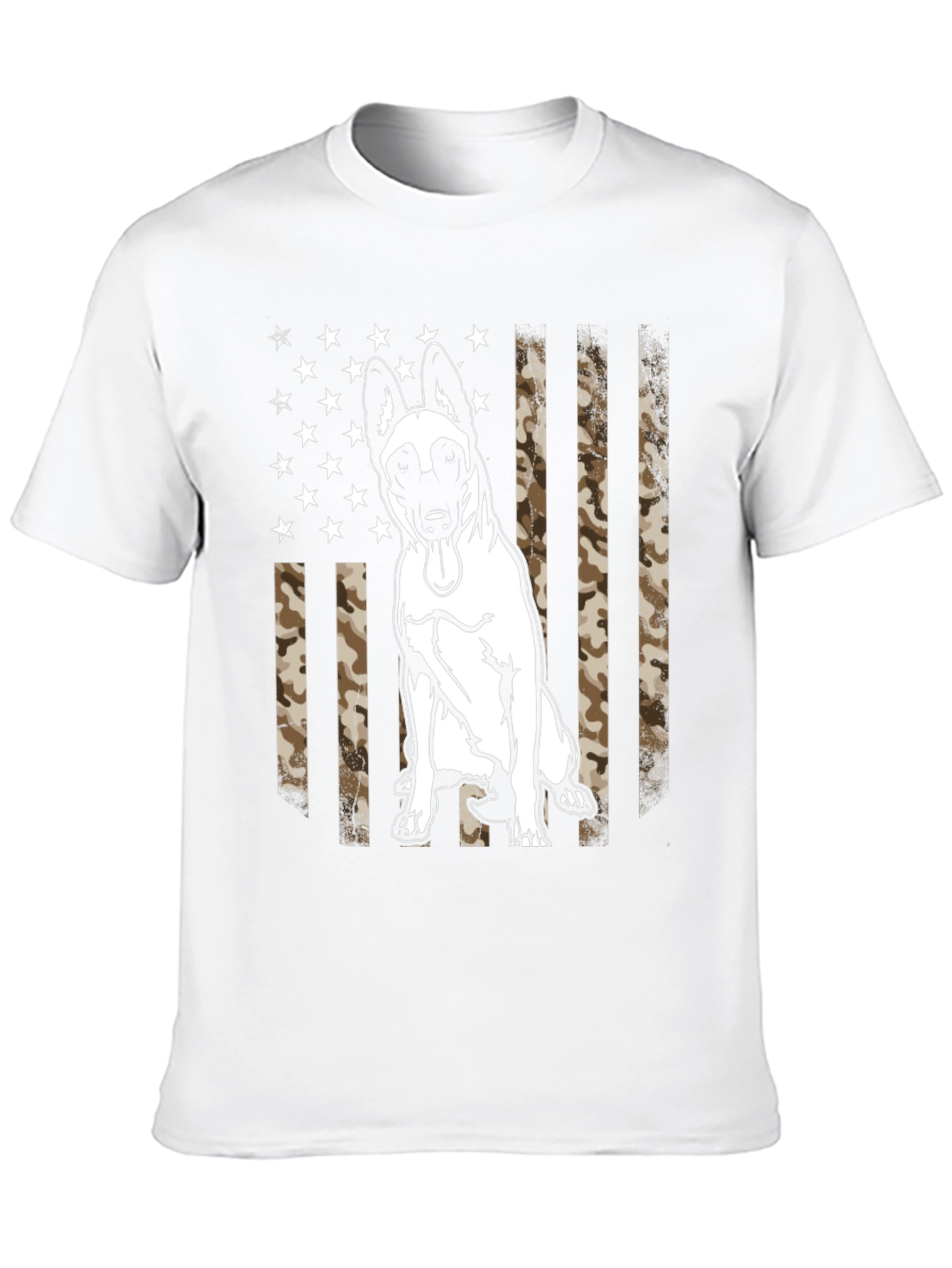 Belgian Malinois Camo Flag T-Shirt - 10