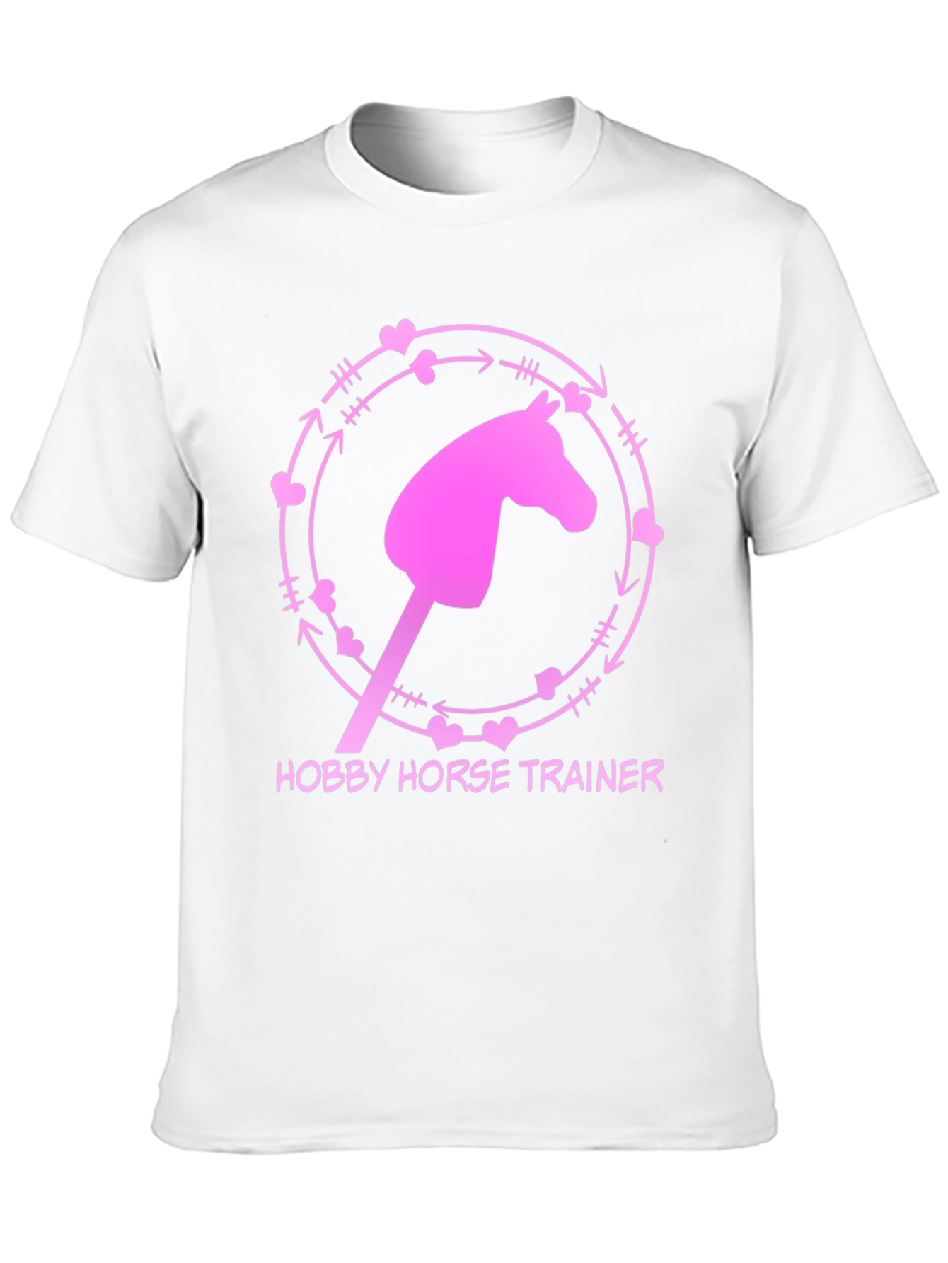 Black Hobby Horse Trainer Graphic Tee - Fun Novelty Shirt view 10