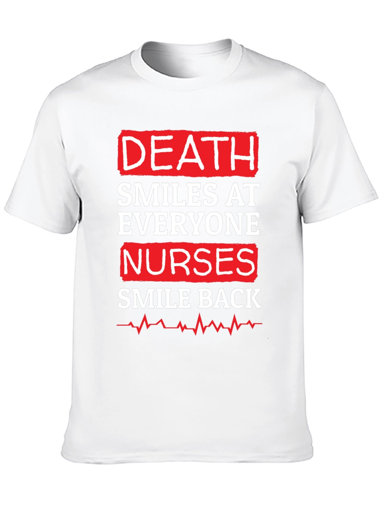 Black Death Smiles At Everyone Nurse Graphic T-Shirt view 10