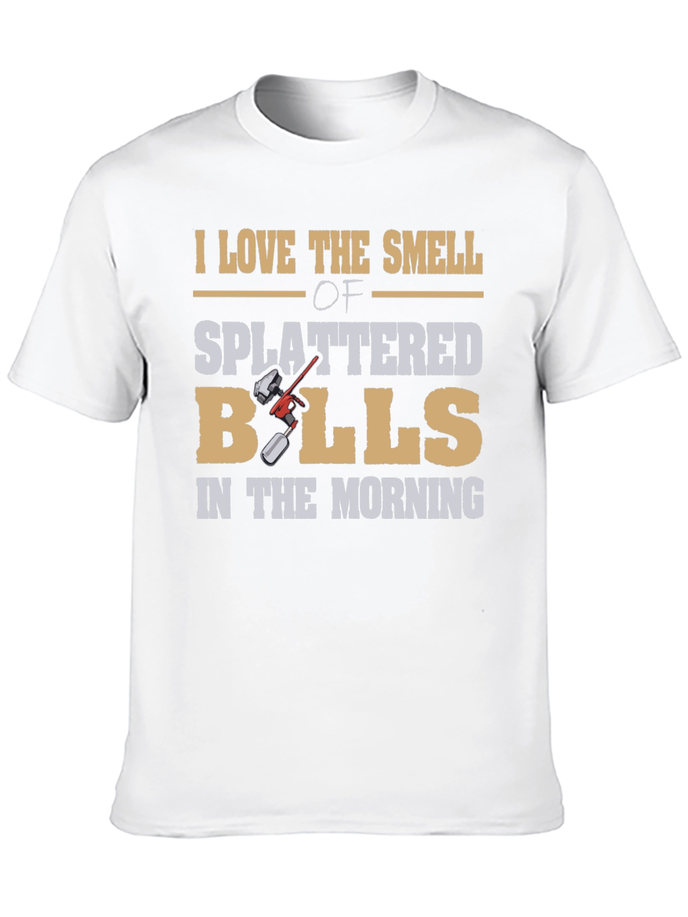 Black I Love Splattered Balls T-Shirt - Unique Design view 10