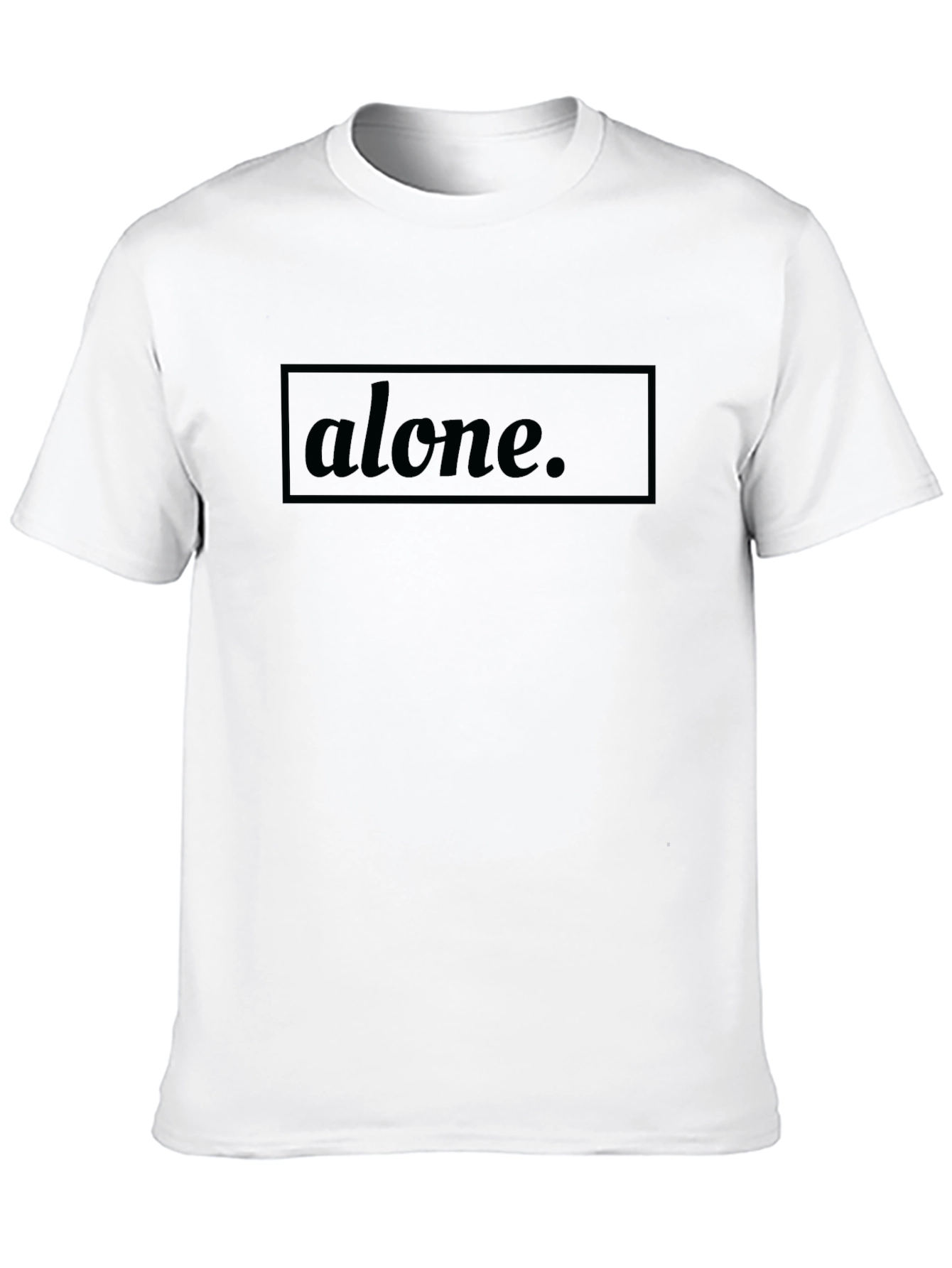Black Alone Graphic Tee - Men's Black T-Shirt view 10