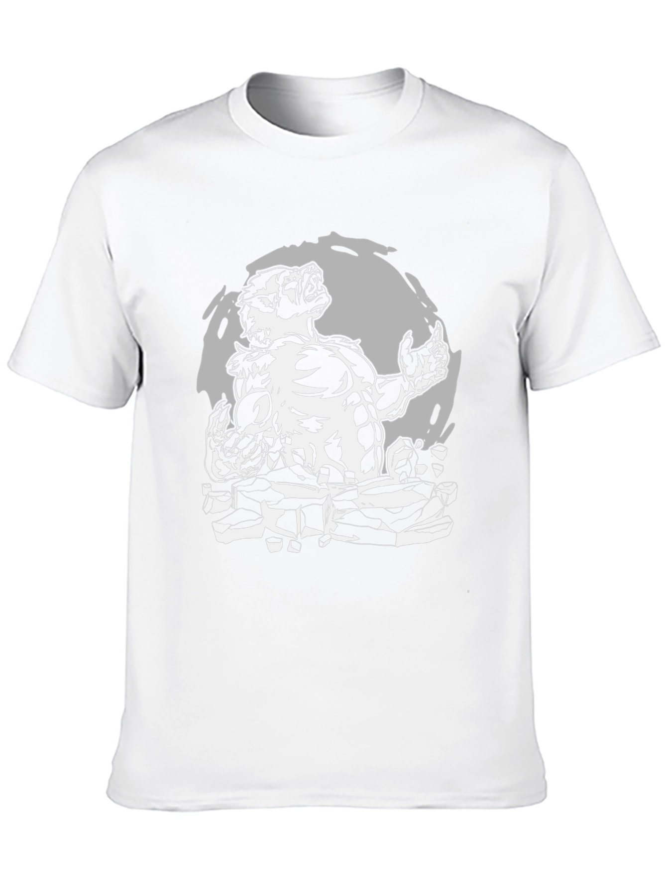 Black Werewolf Graphic T-Shirt - Black Cotton Tee view 10