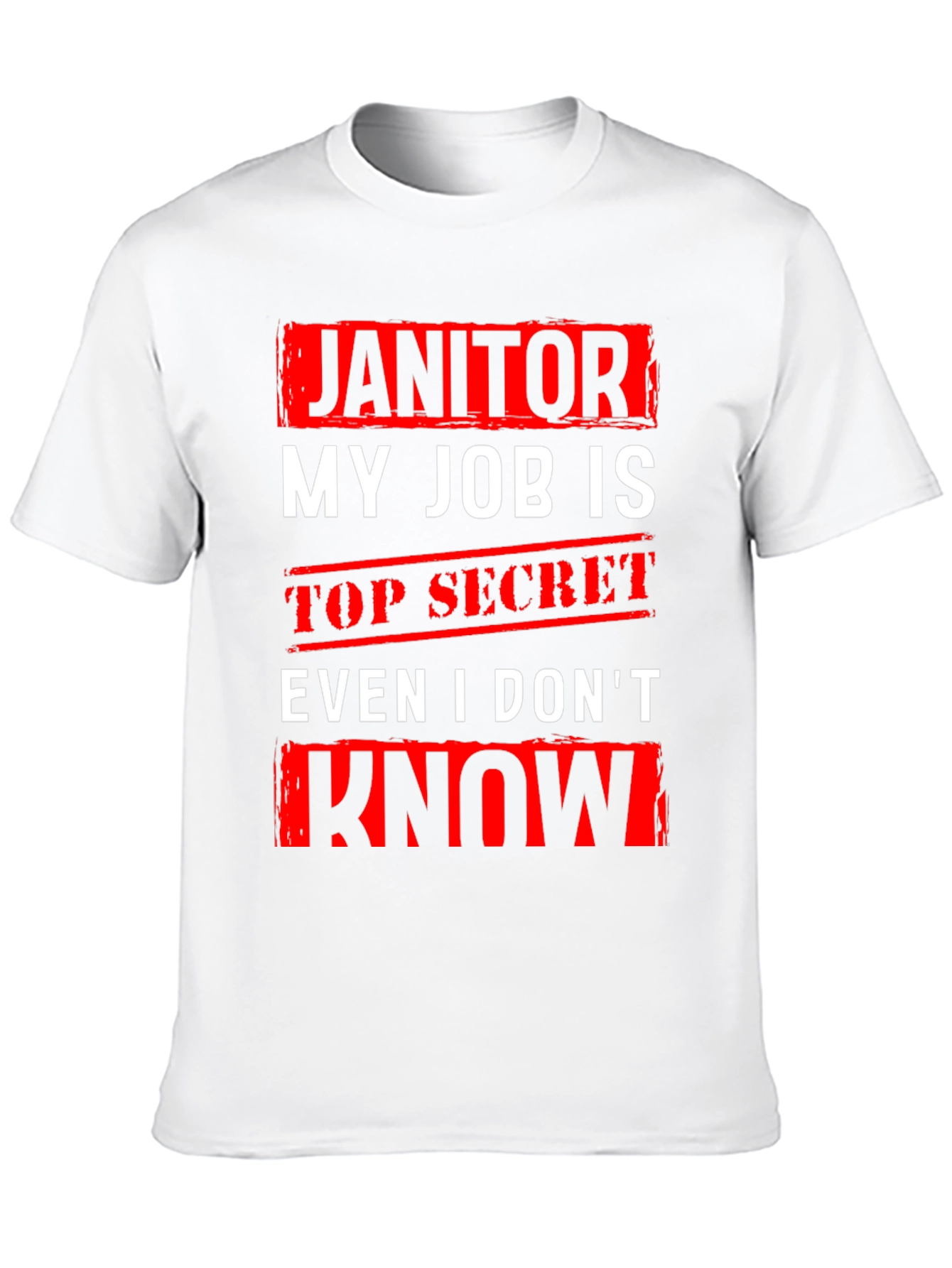 Black Janitor Top Secret Job T-Shirt view 10
