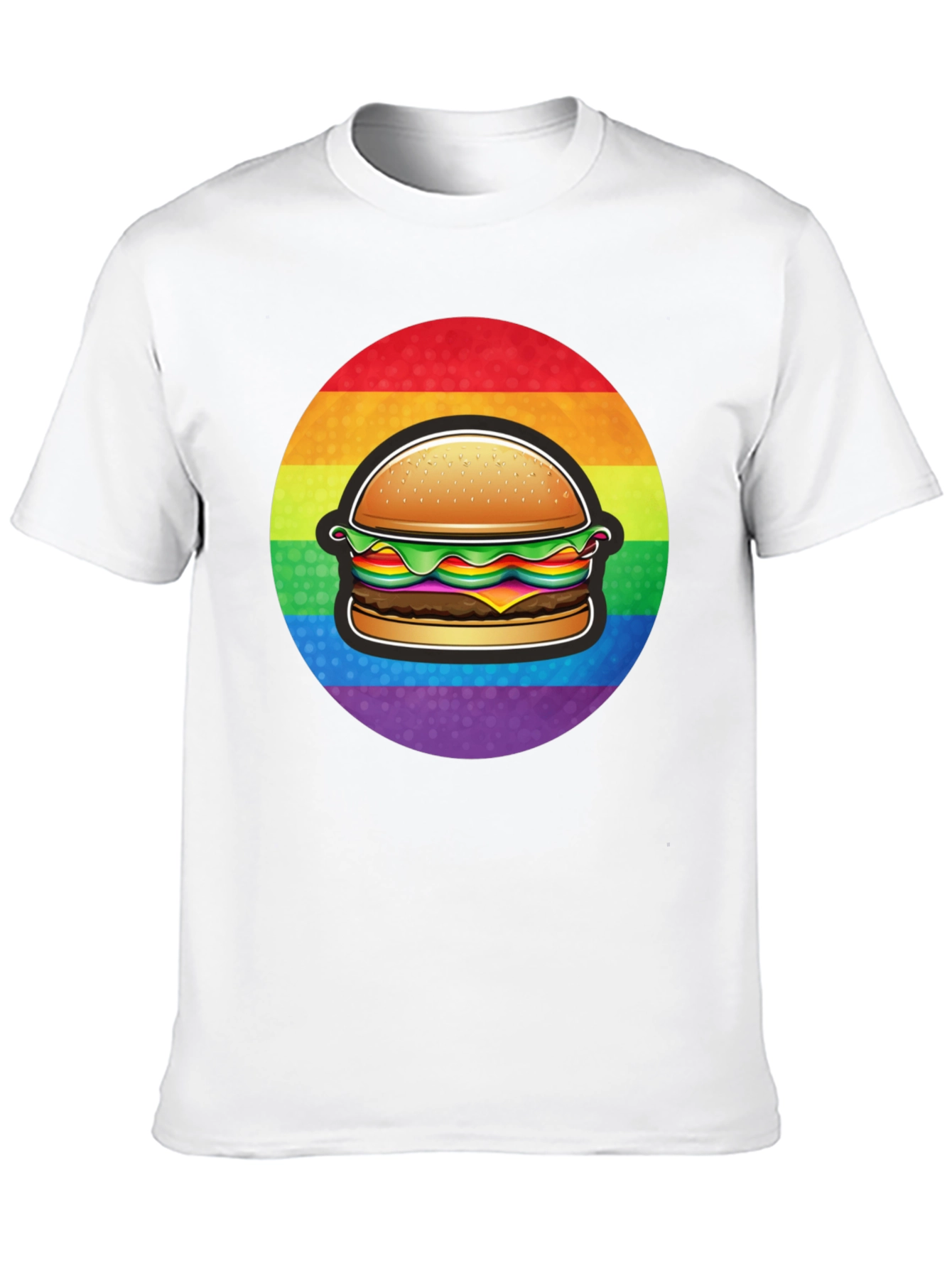 Black Rainbow Burger Graphic Tee - Pride Apparel view 10