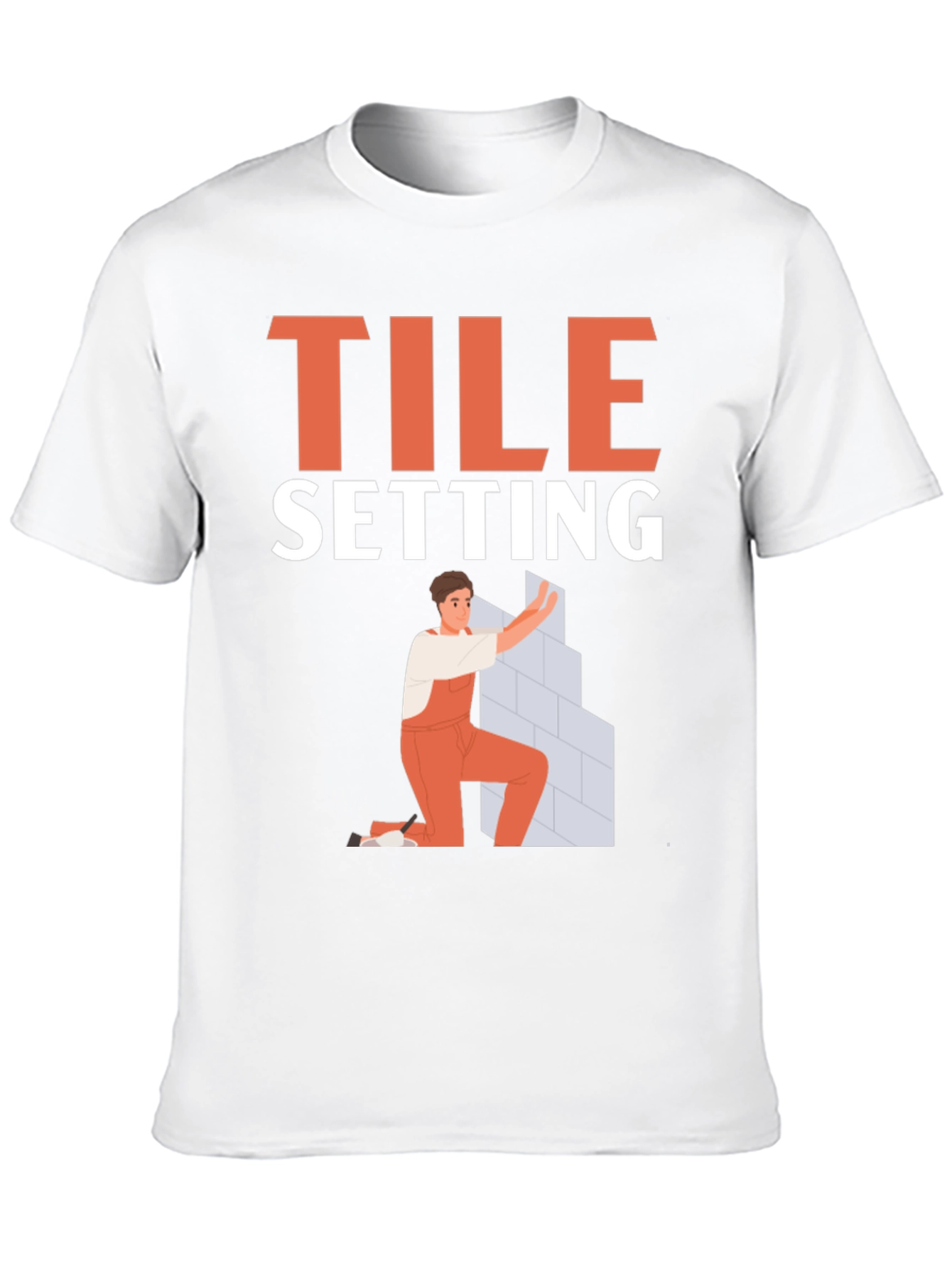 Black Tile Setter T-Shirt - Construction Worker Gift view 10