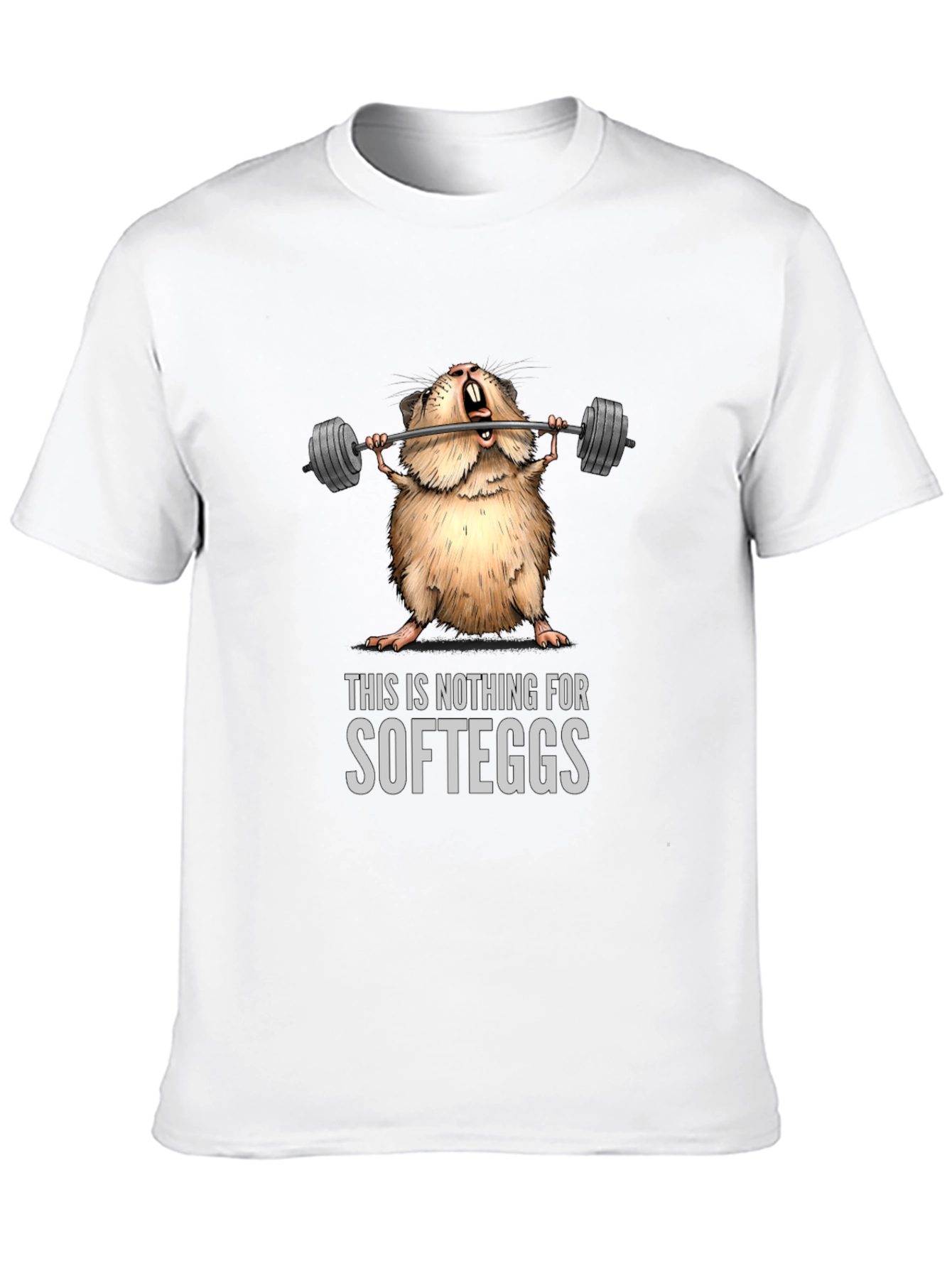 Black Weightlifting Hamster T-Shirt - Nothing for Softeggs view 10