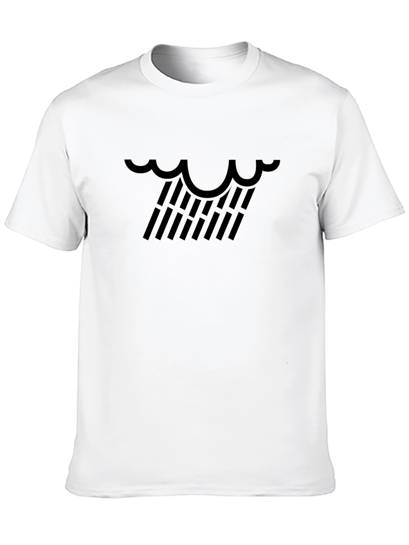 Black Rain Cloud Graphic Black T-Shirt view 10