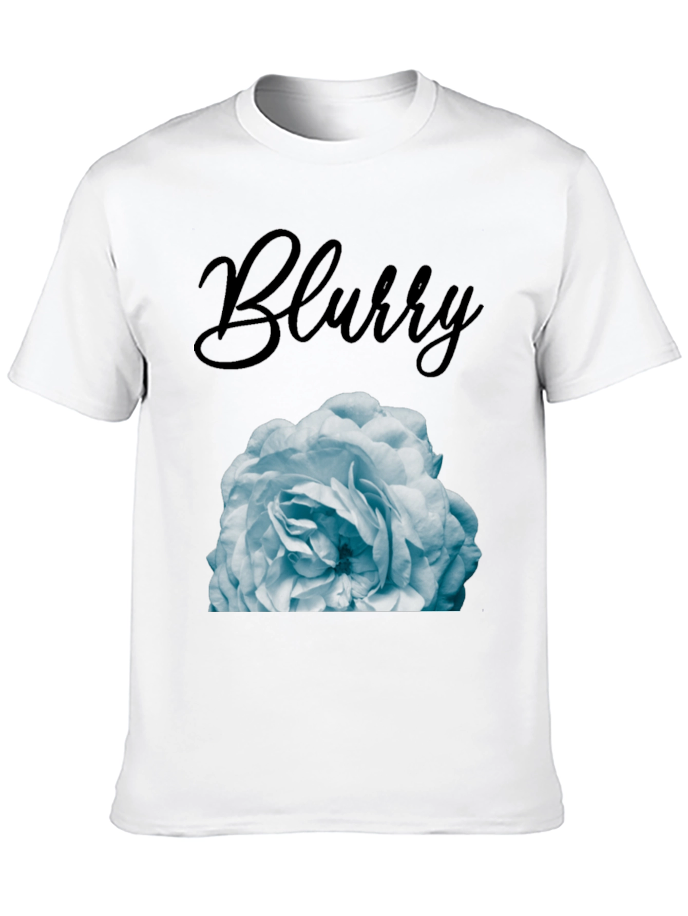 Black Blurry Rose Graphic T-Shirt - Stylish Men's Tee view 10