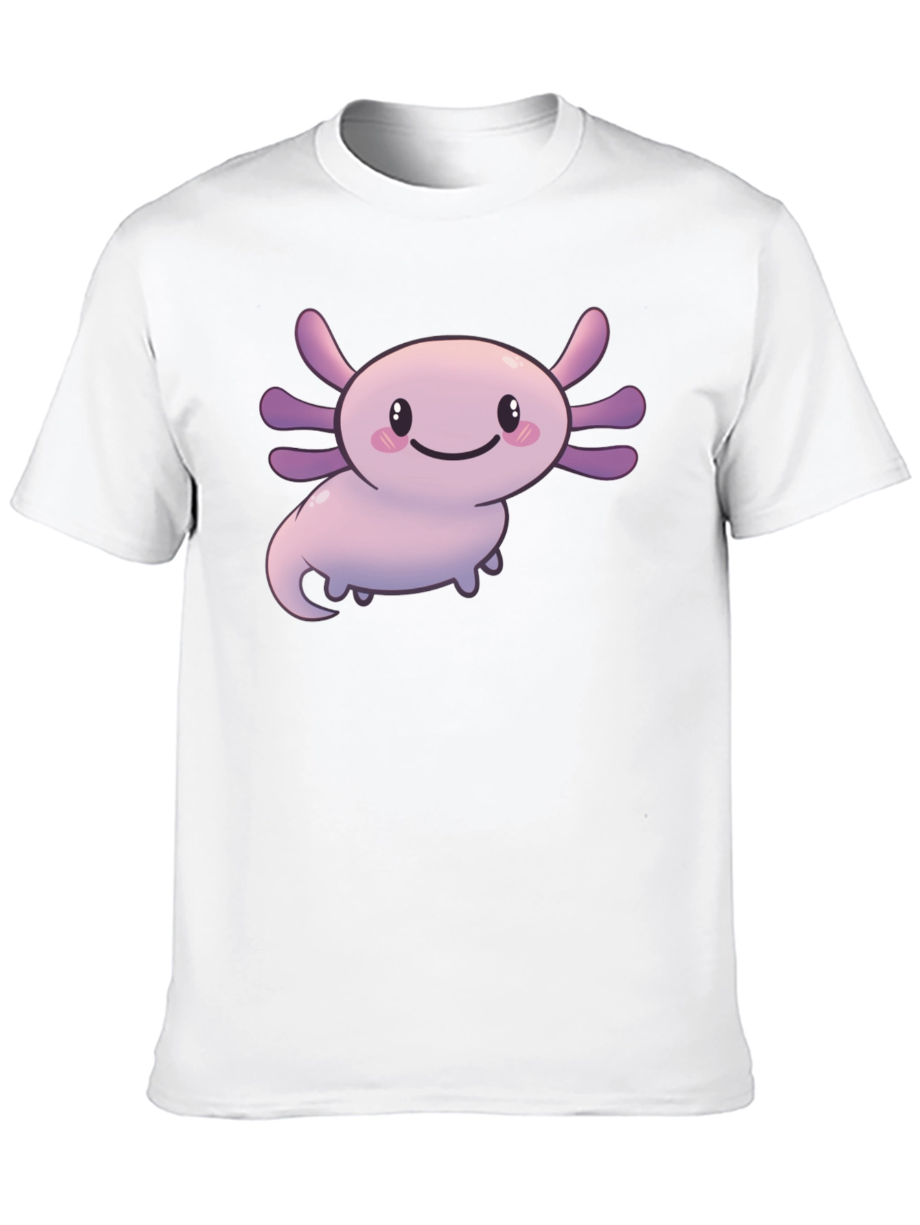 Black Cute Axolotl Graphic Tee - Black T-Shirt view 10
