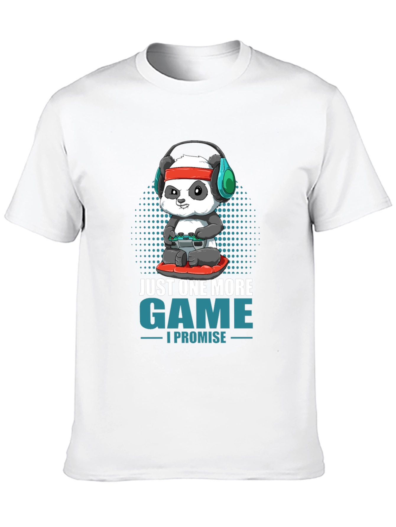 Black Gamer Panda T-Shirt - Just One More Game view 10