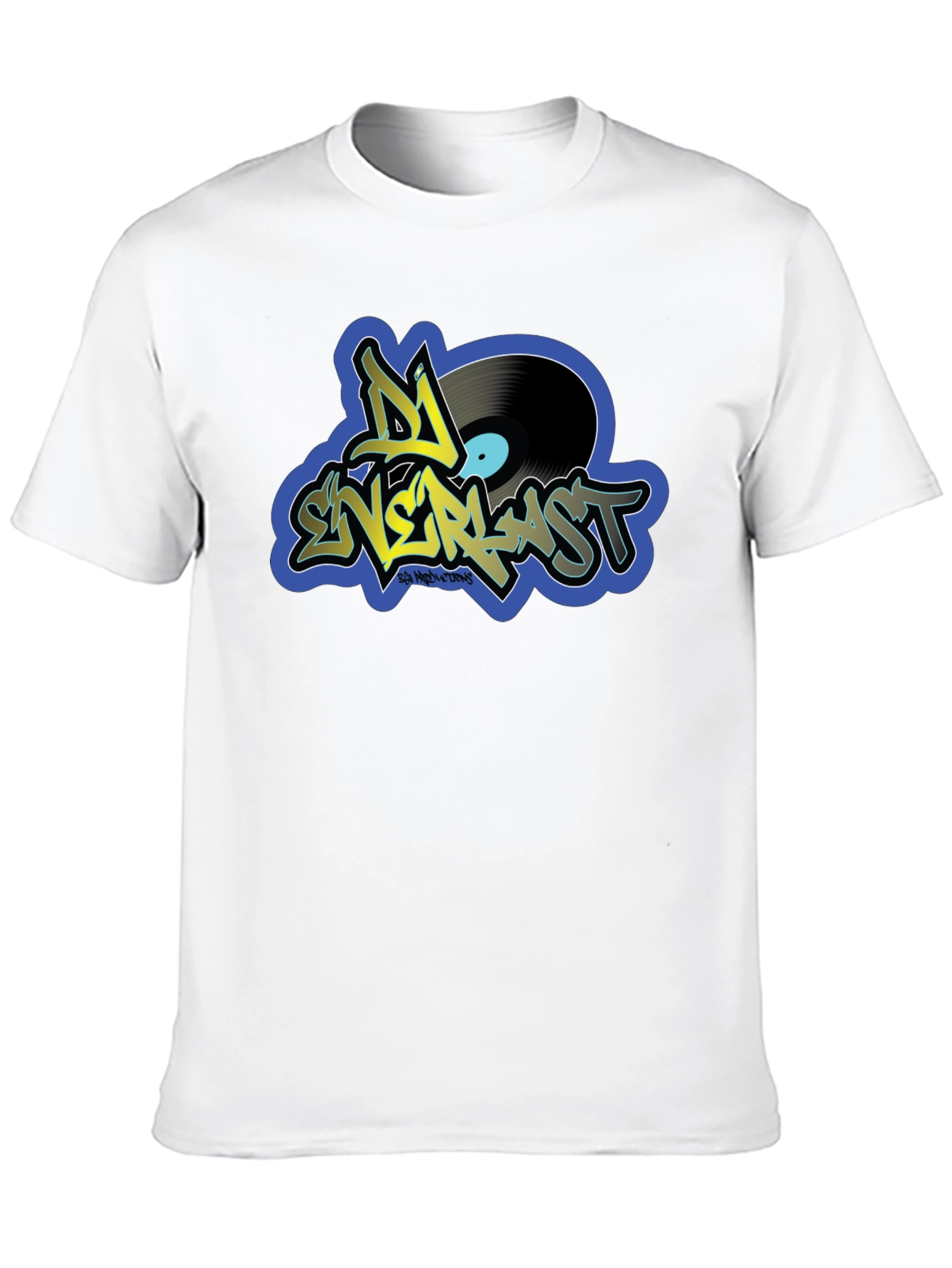 Black DJ Enerlast Black T-Shirt - Music Inspired Design view 10