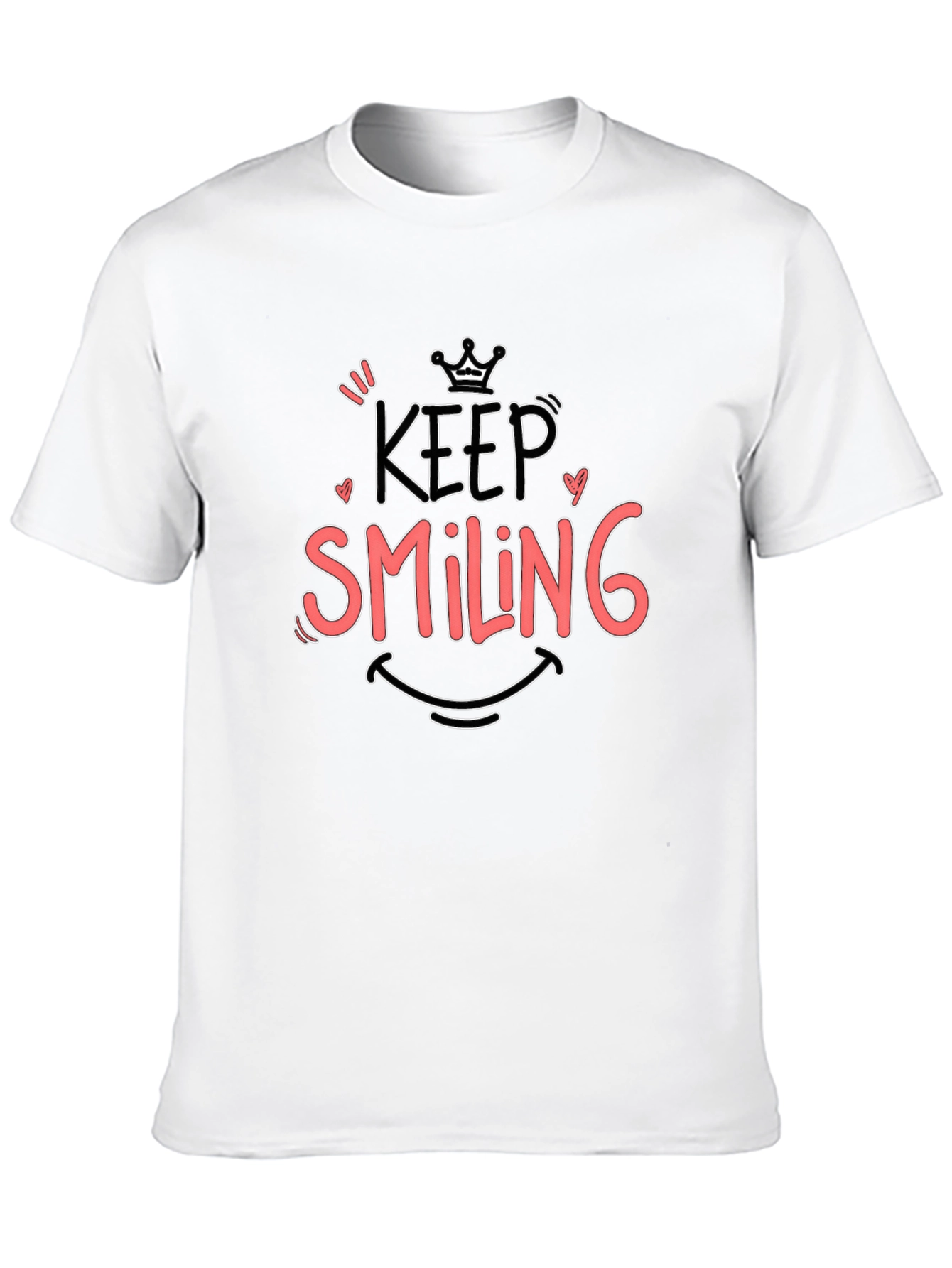 Black Keep Smiling Black Graphic Tee view 10