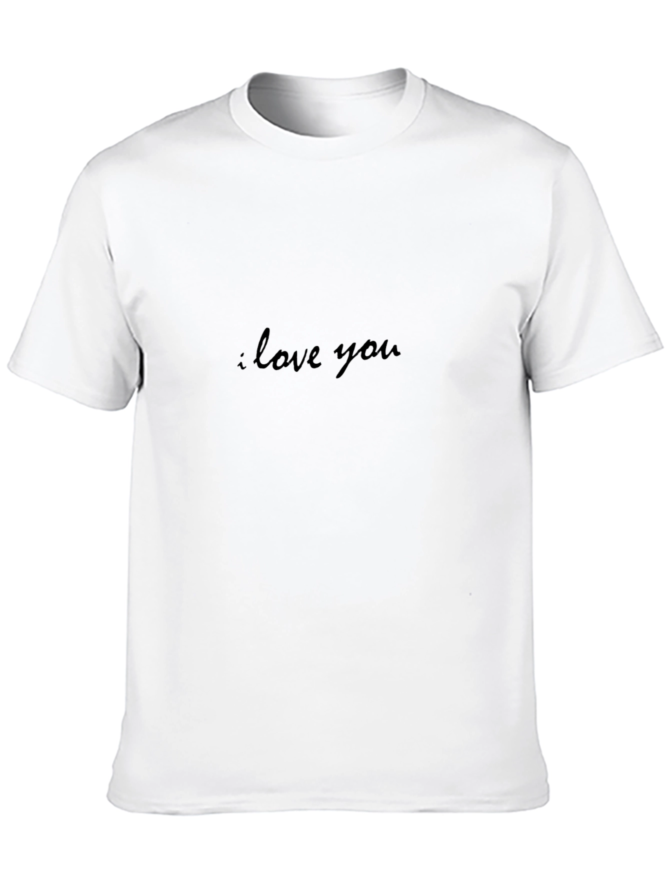Black I Love You Black Graphic Tee - Modern Casual Shirt view 10