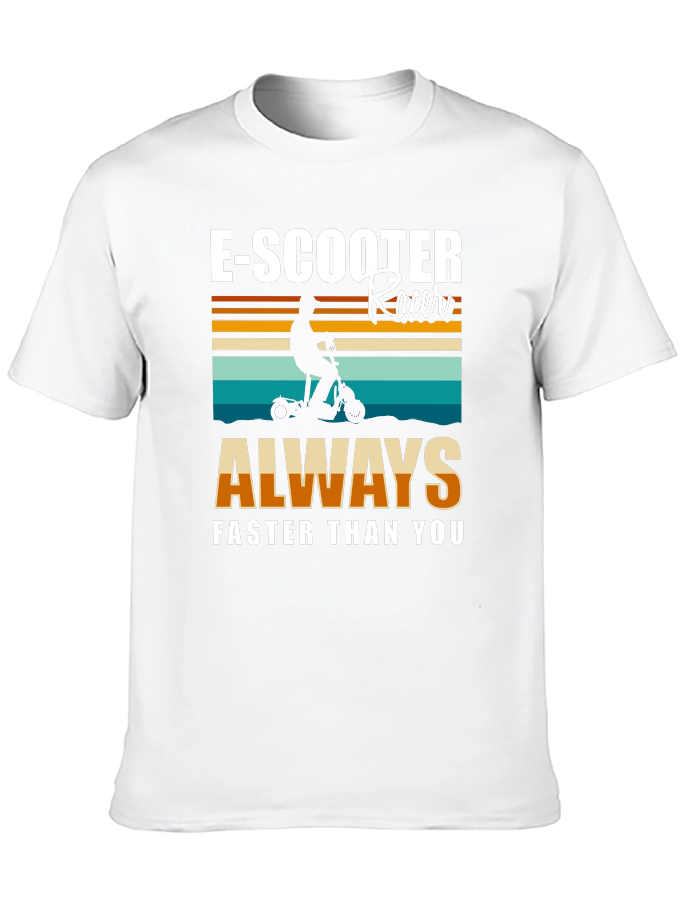 Black E-Scooter Racer Graphic T-Shirt - Always Faster Than You! view 10