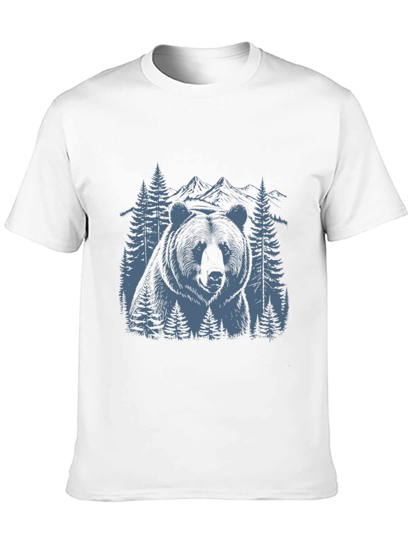 Black Bear Mountain Graphic Tee - Nature Inspired Black T-Shirt view 10