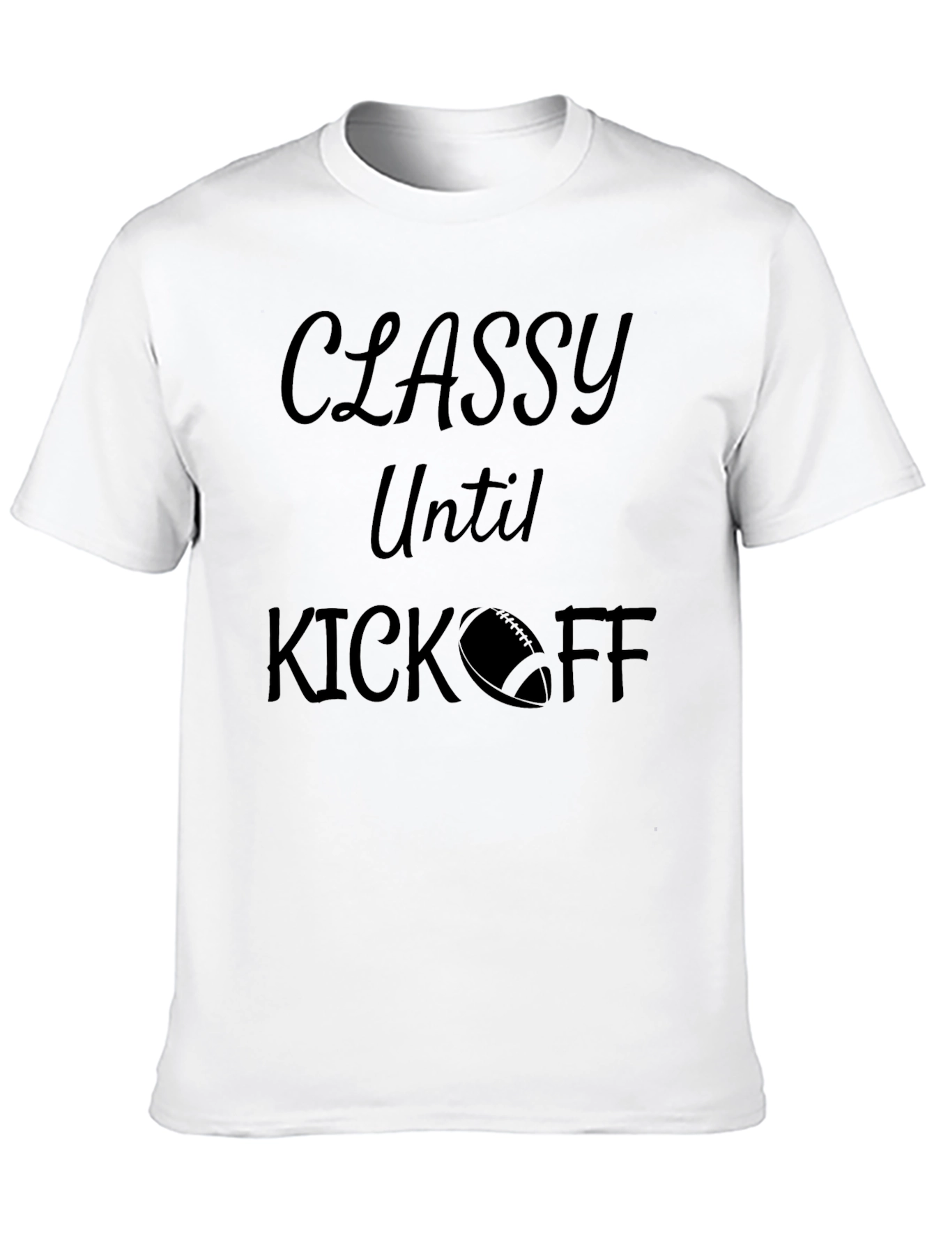 Black Classy Until Kickoff Graphic T-Shirt view 10