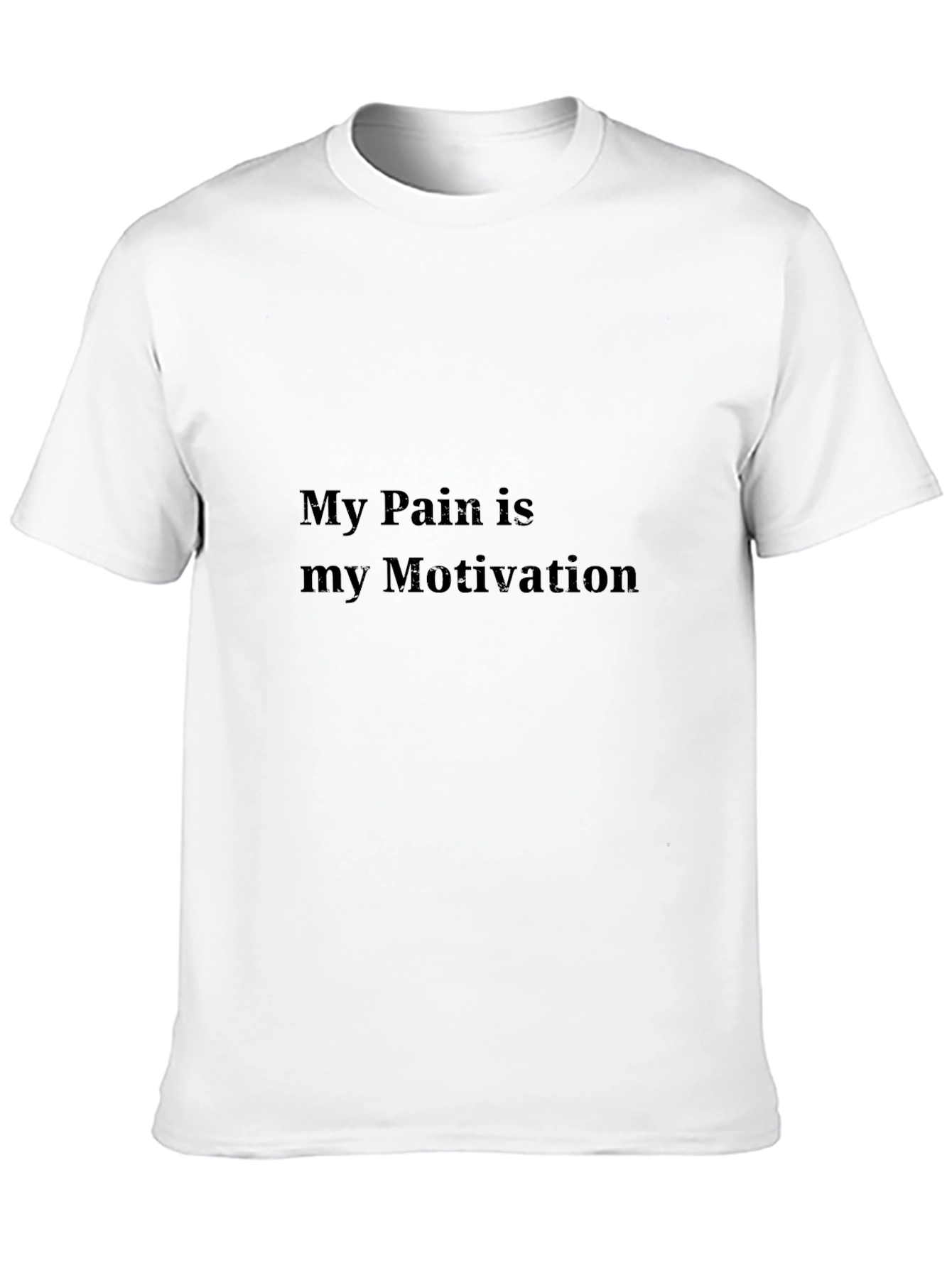 Black Motivational Black T-Shirt - "My Pain is my Motivation" view 10