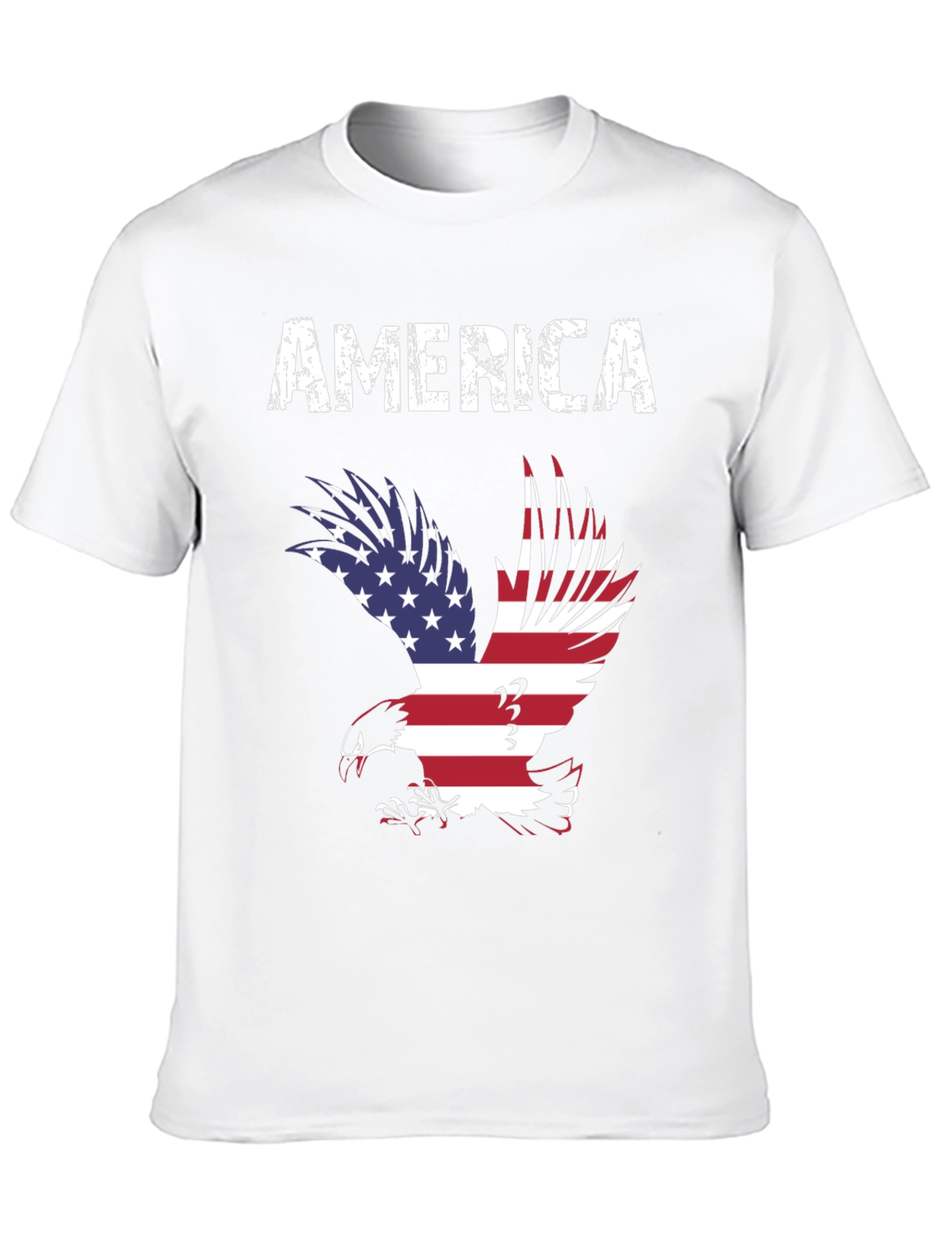 Black America Eagle Graphic Tee - Patriotic USA Flag T-Shirt view 10