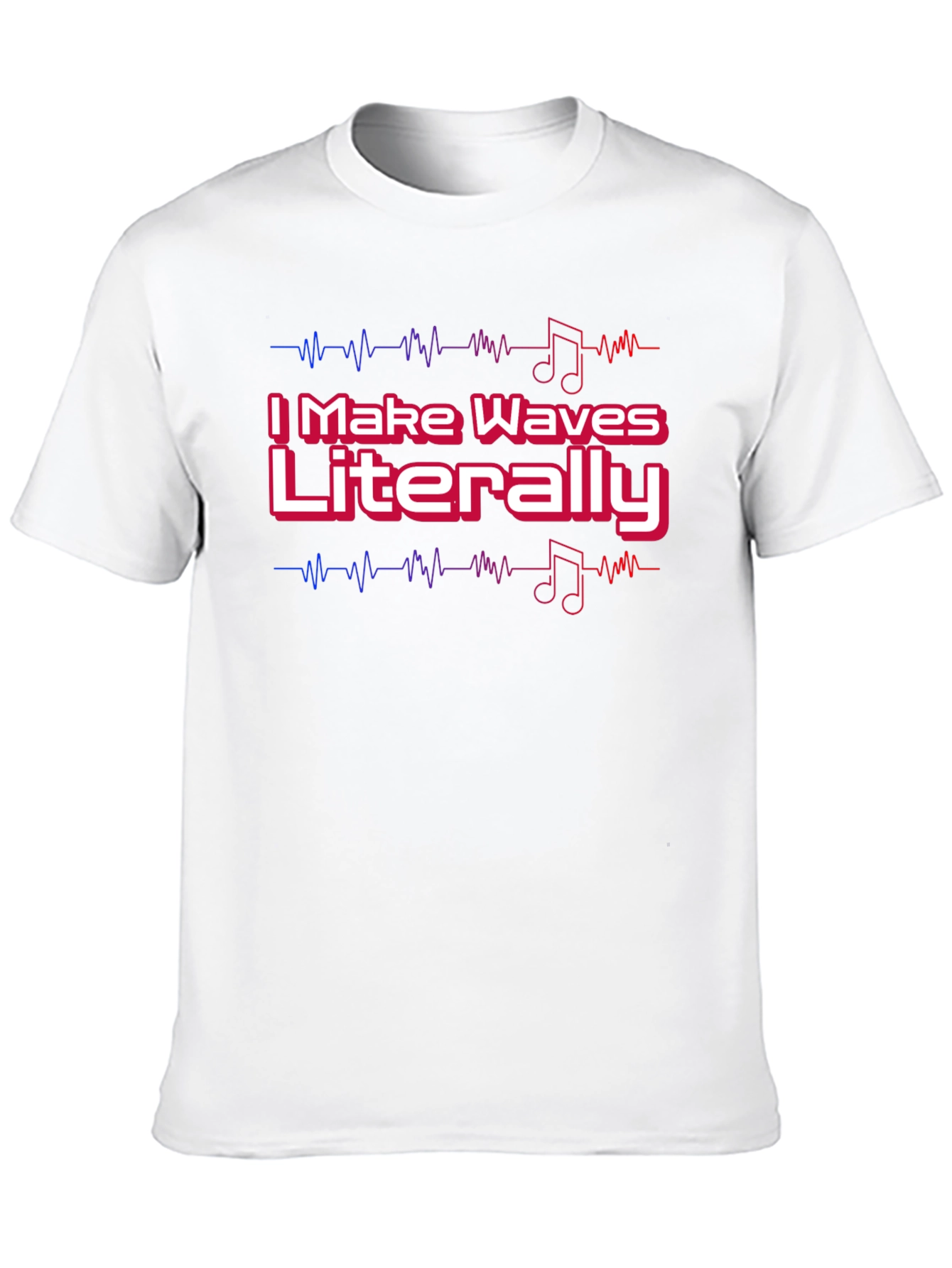 Black I Make Waves Literally Black Graphic Tee view 10