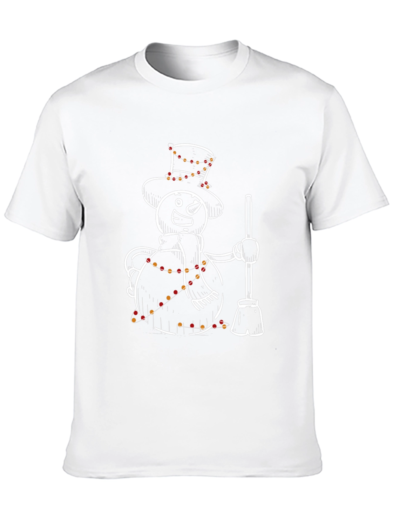 Black Festive Snowman T-Shirt - Holiday Cheer view 10