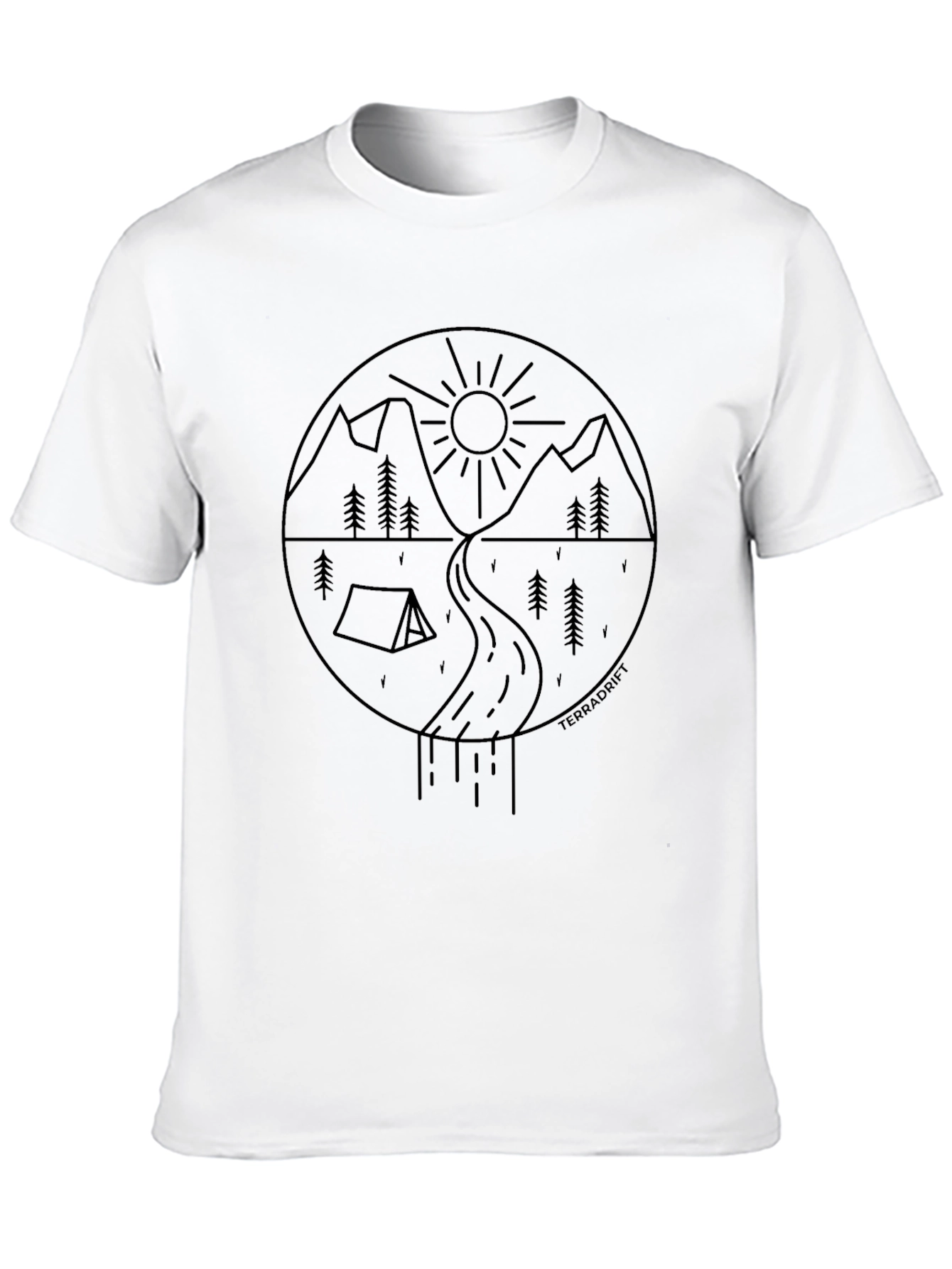 Black Nature Design Graphic Tee view 10