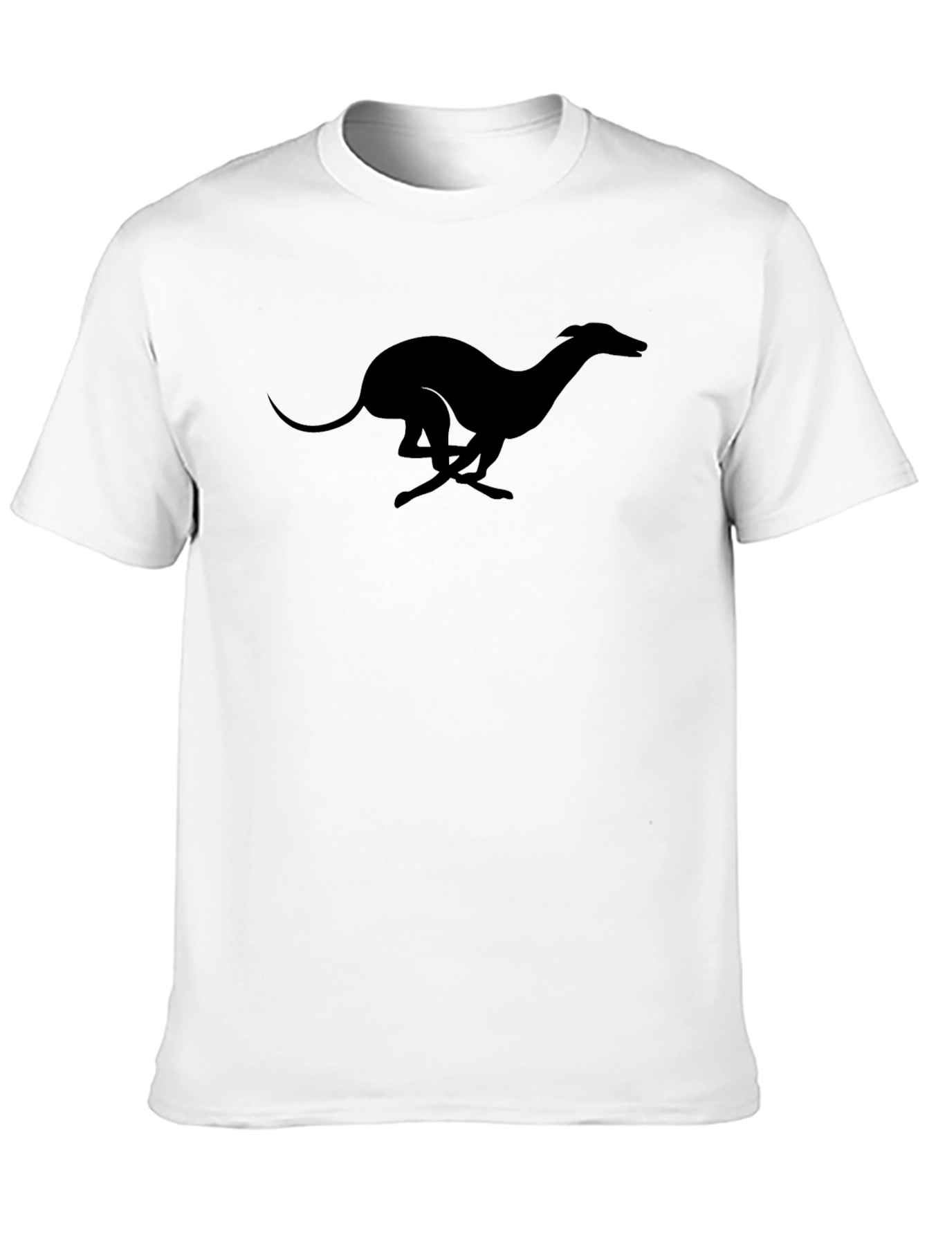 Sleek Greyhound Silhouette Black T-Shirt - 10