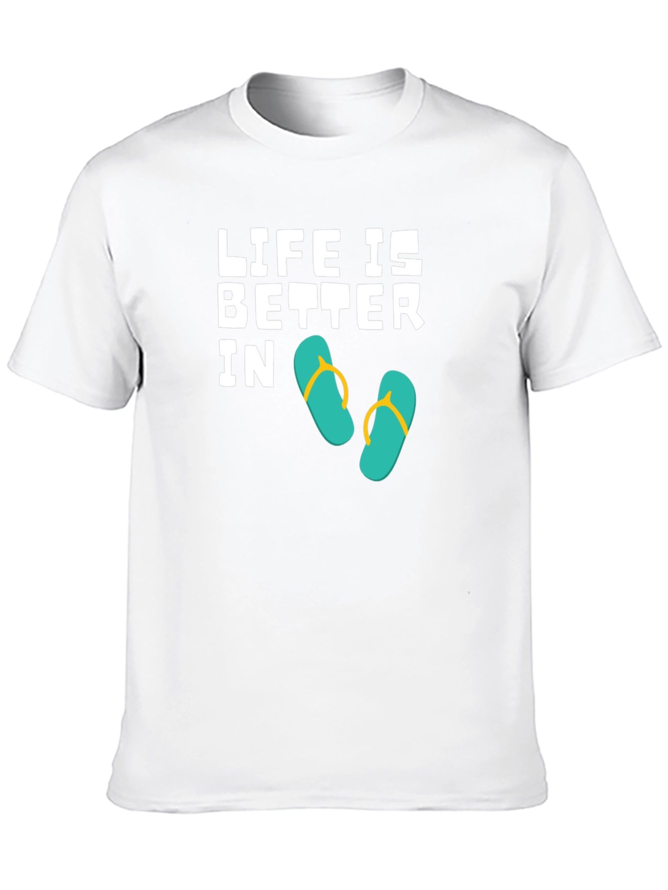 Black Life is Better In Flip Flops Black T-Shirt view 10
