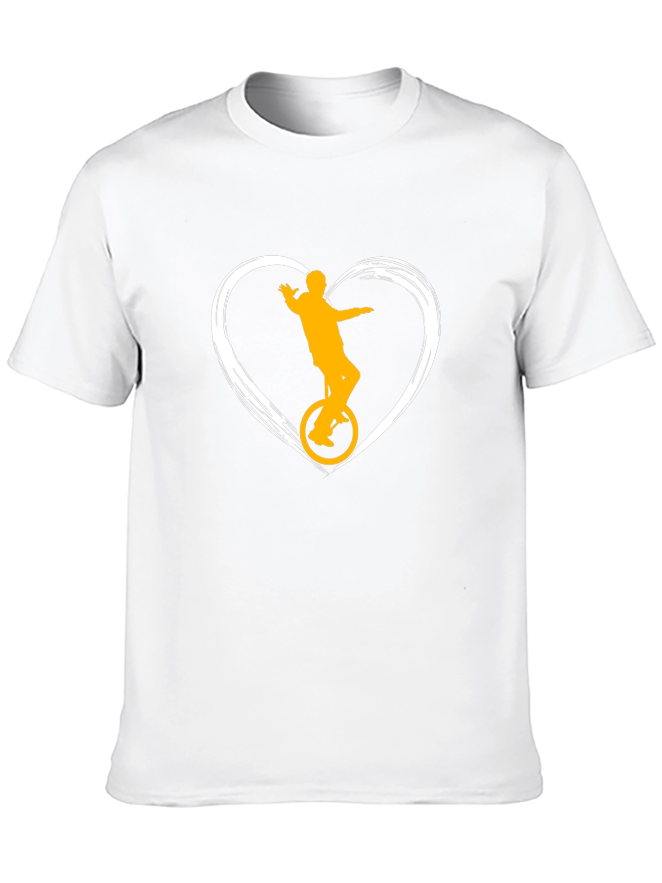 Black Unicycle Heart T-Shirt view 10