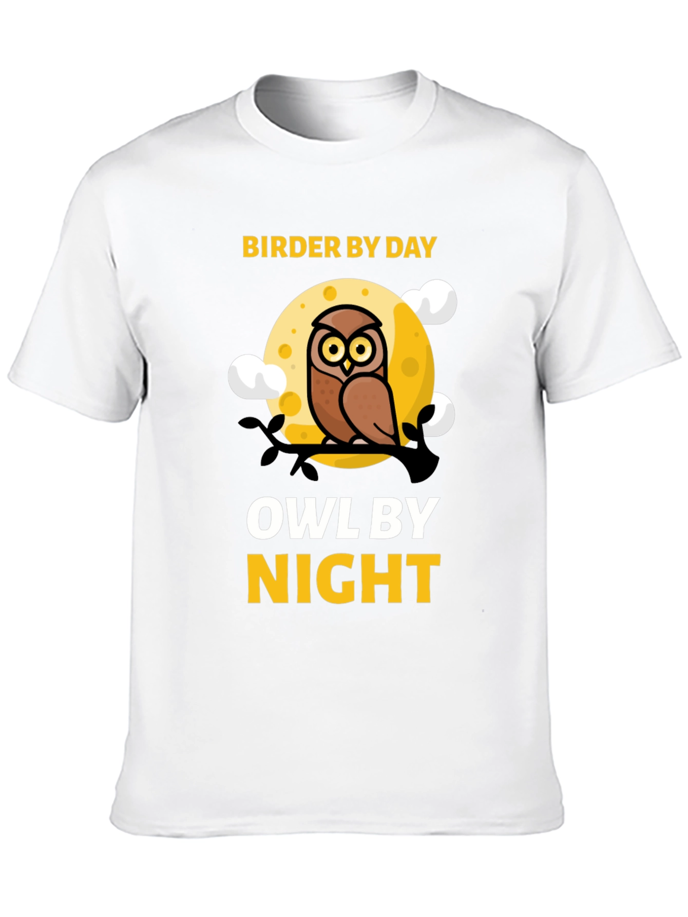 Black Birder By Day Owl By Night Graphic Tee view 10