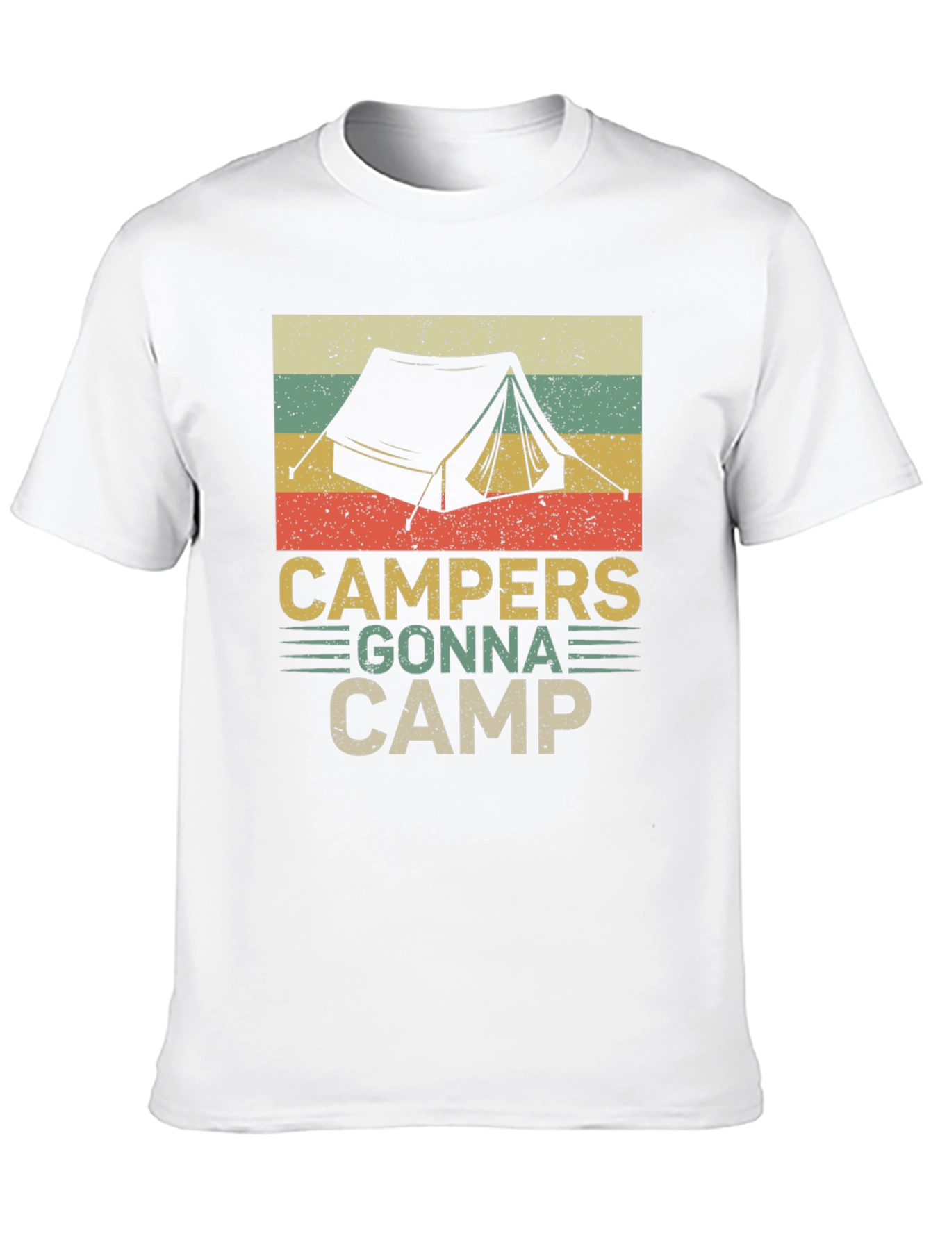 Black Campers Gonna Camp Retro Graphic T-Shirt view 10