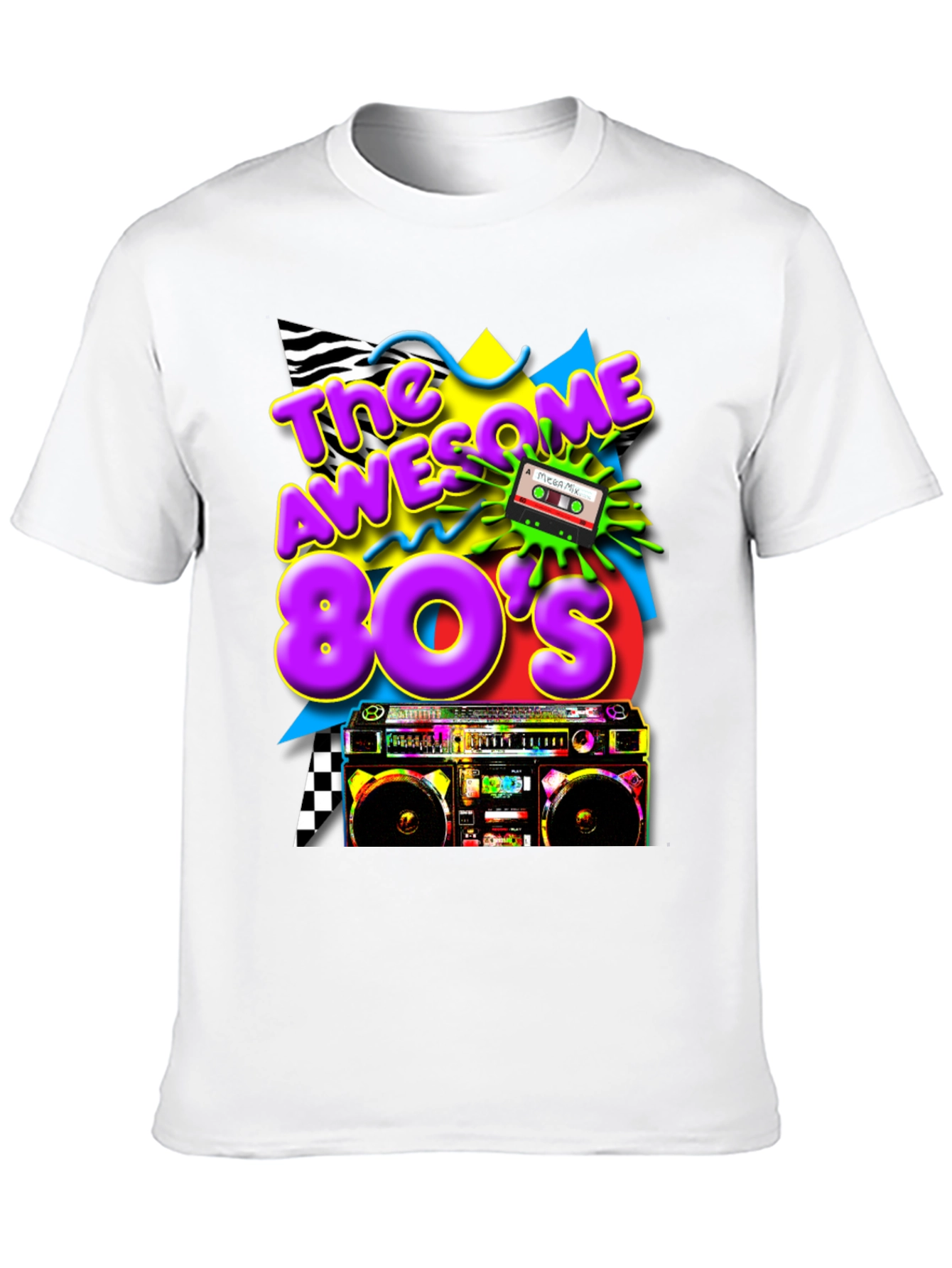 Black Awesome 80's Graphic Tee view 10