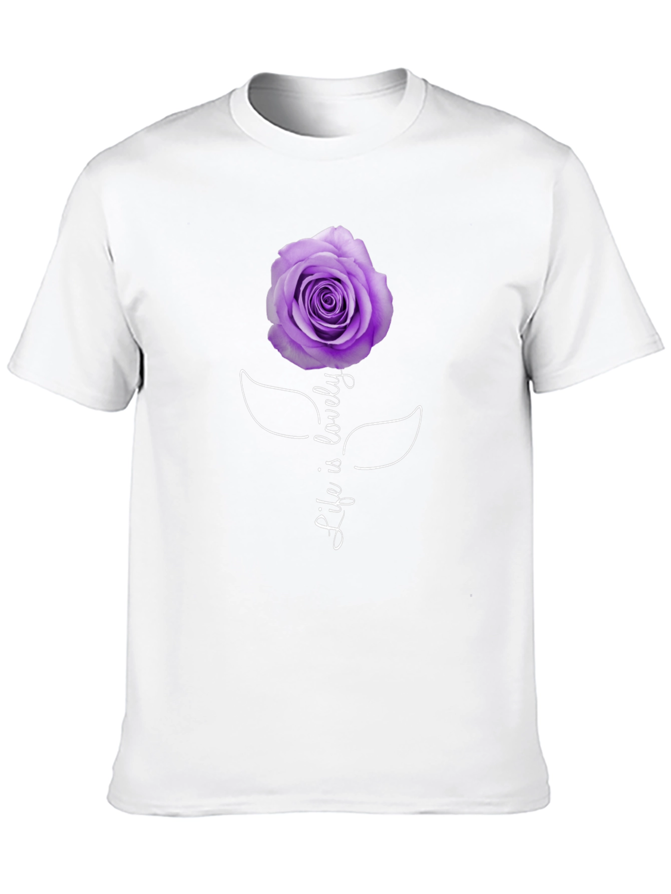 Black Life is Lovely Rose Graphic Tee - Black view 10