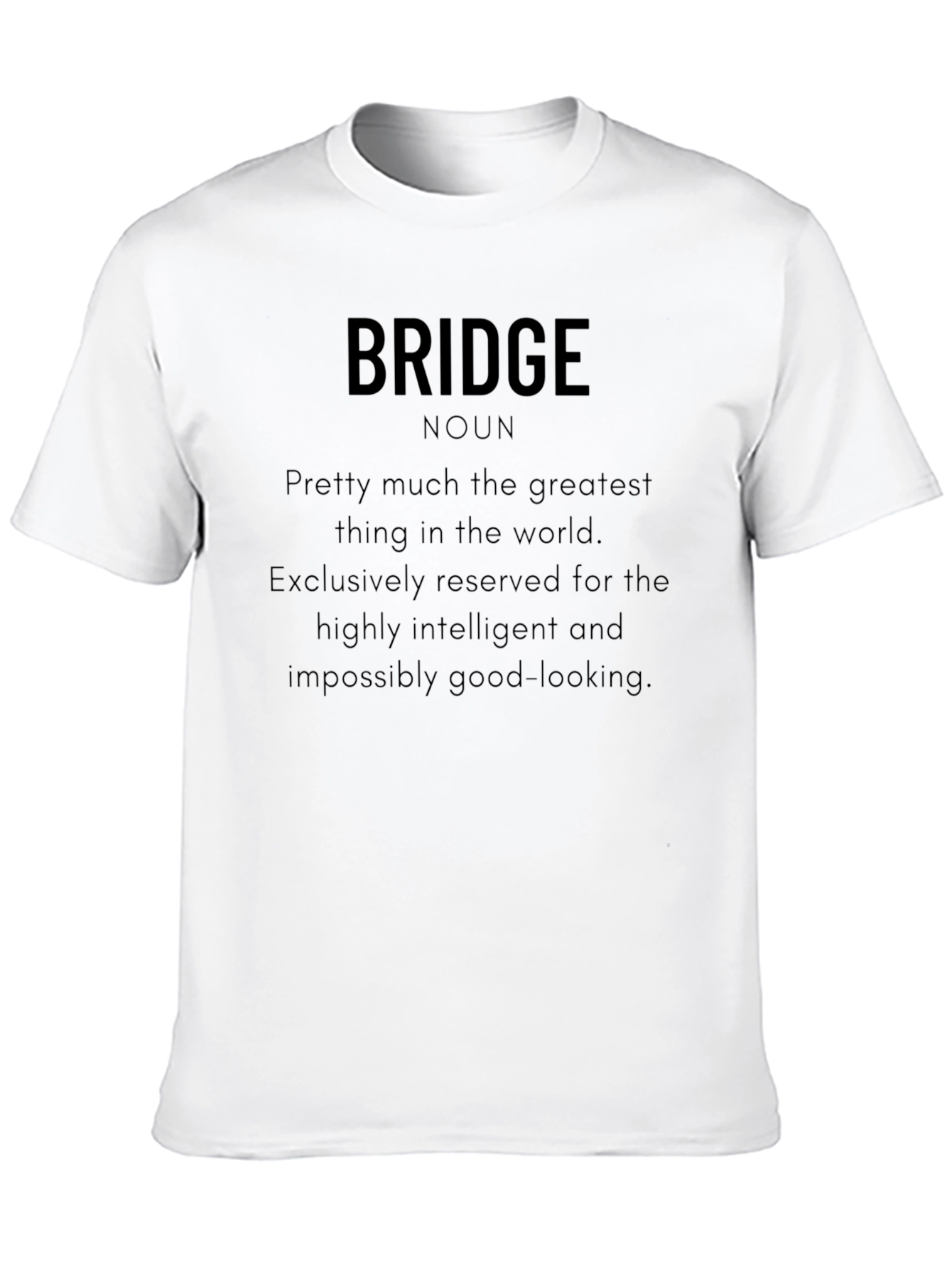 Black Bridge Noun - Intelligent Humor T-Shirt view 10