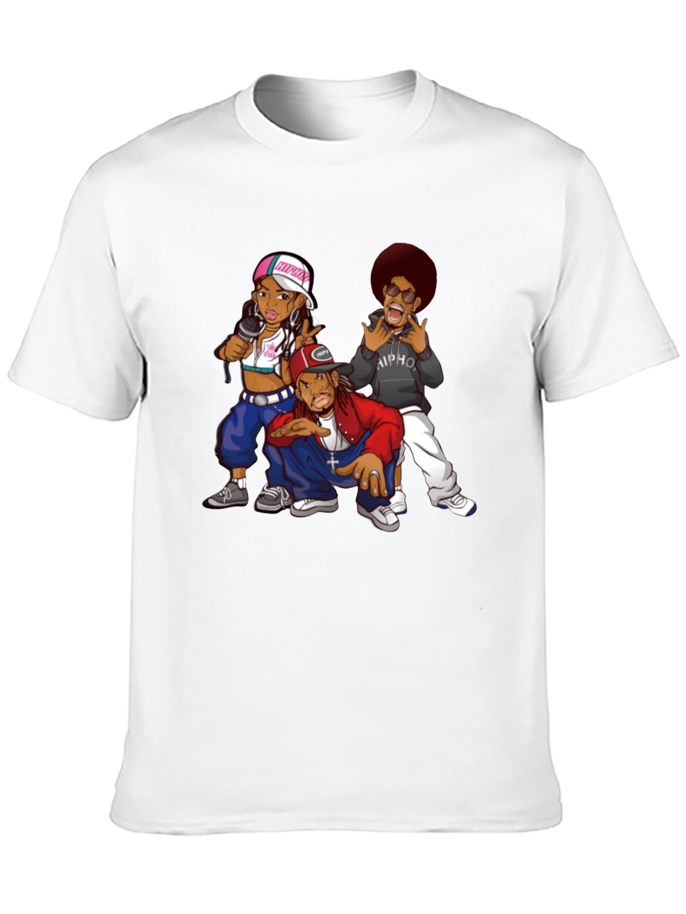 Black Cartoon Hip-Hop Group Black T-Shirt view 10