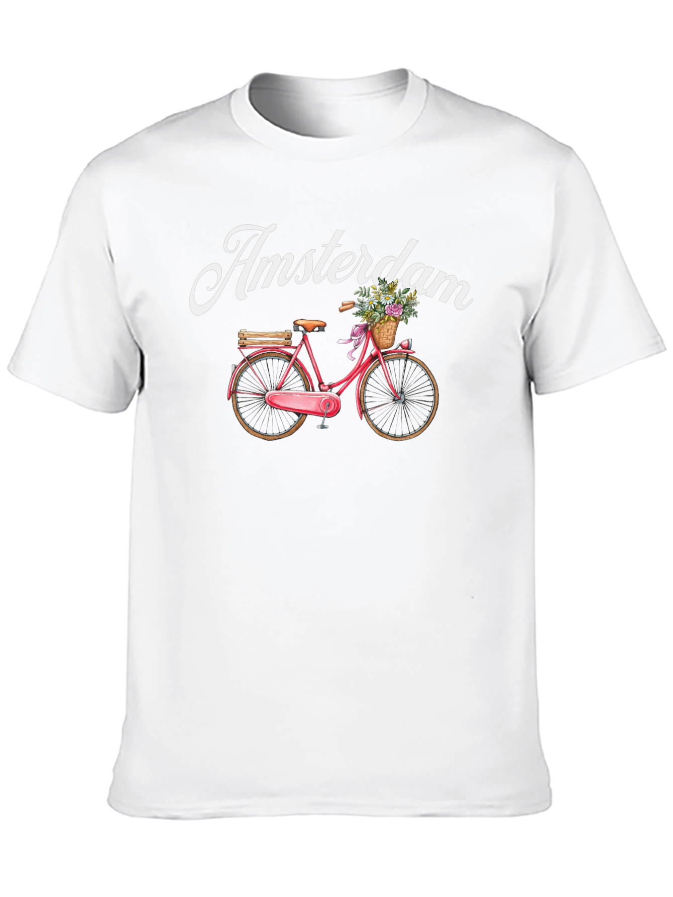Black Amsterdam Bicycle Graphic Tee - Black view 10
