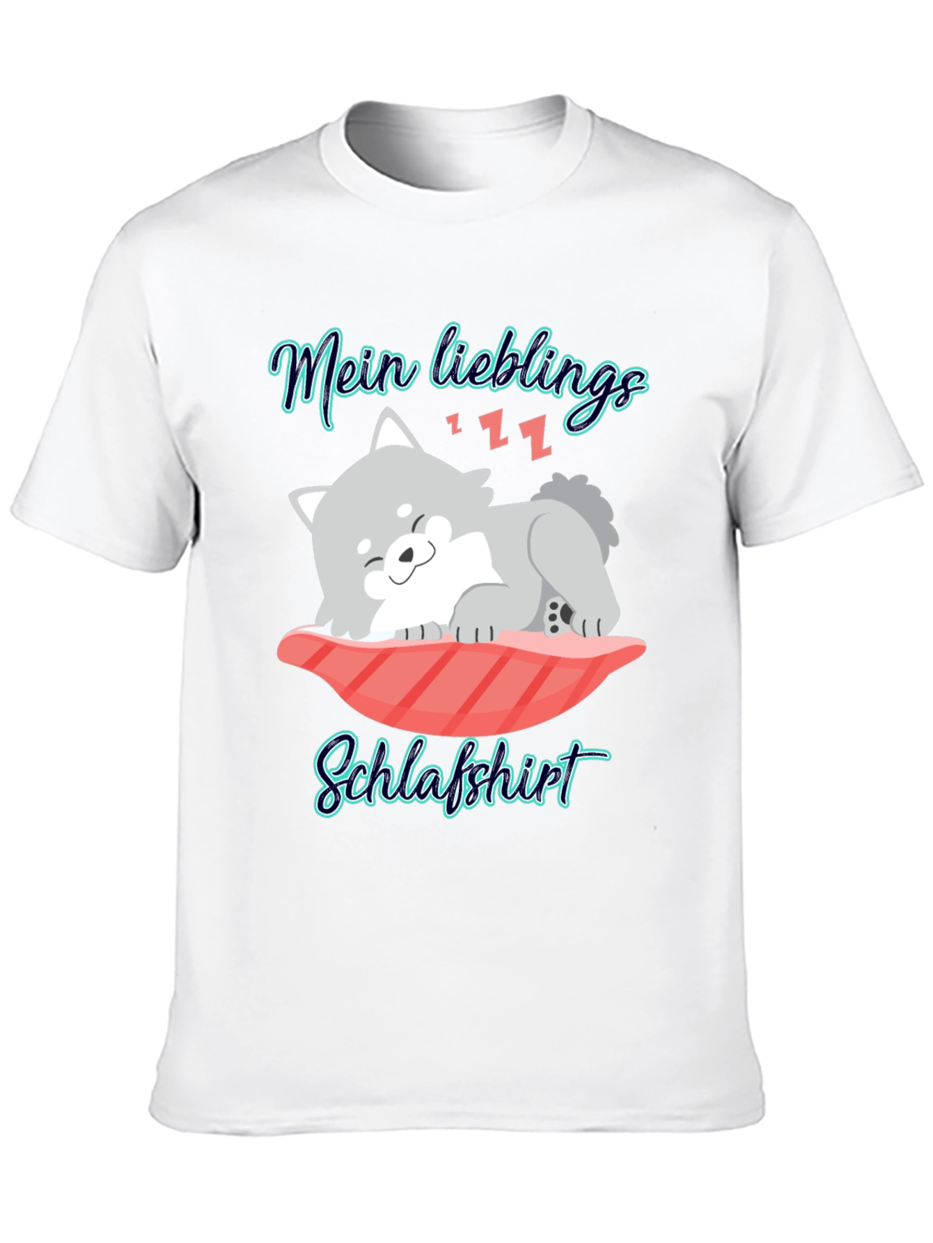 Black Cute Sleepy Puppy T-Shirt view 10