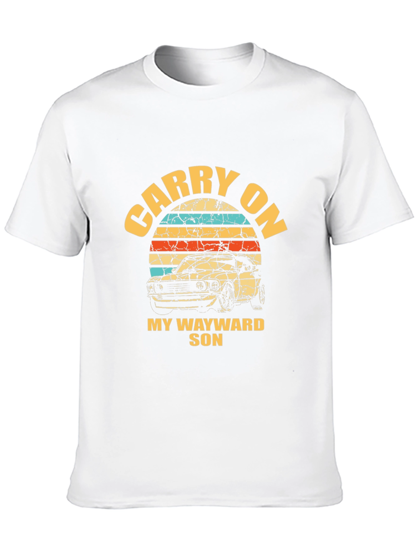 Black Carry On My Wayward Son Car T-Shirt view 10