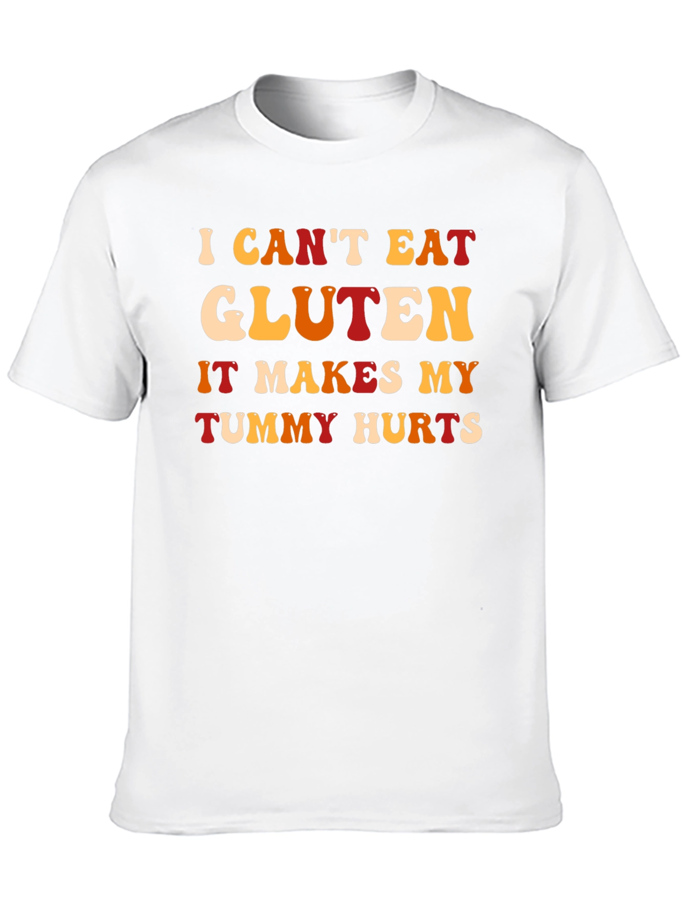Black I Can't Eat Gluten T-Shirt Funny Food Allergy Tee view 10