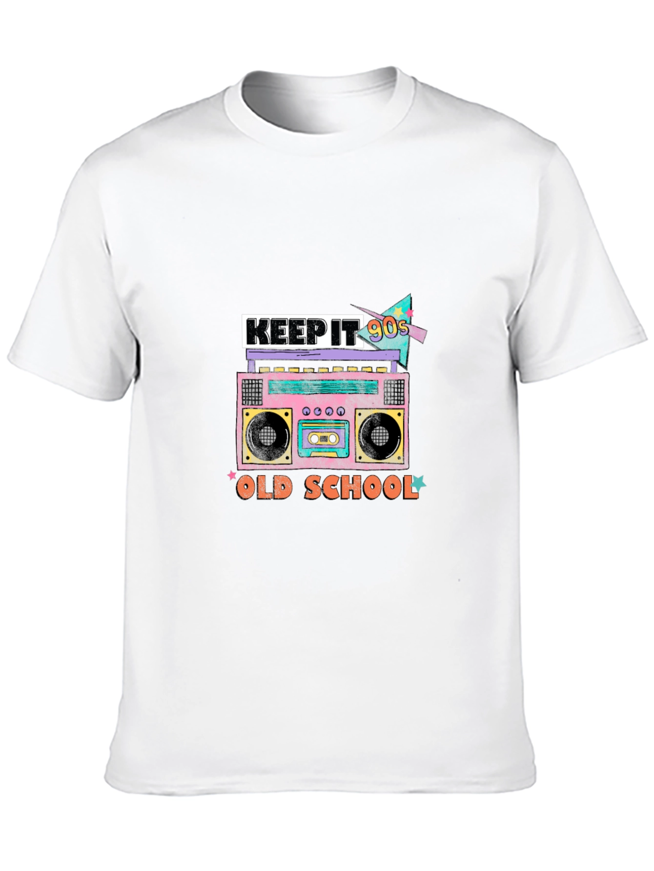 Black Keep It 90s Old School Black Graphic Tee view 10