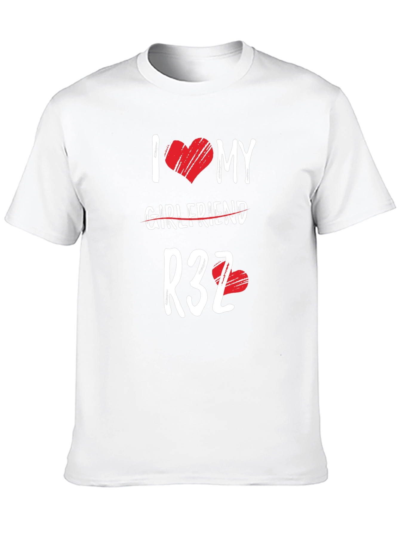 Black I Heart My Girlfriend R32 Graphic T-Shirt view 10