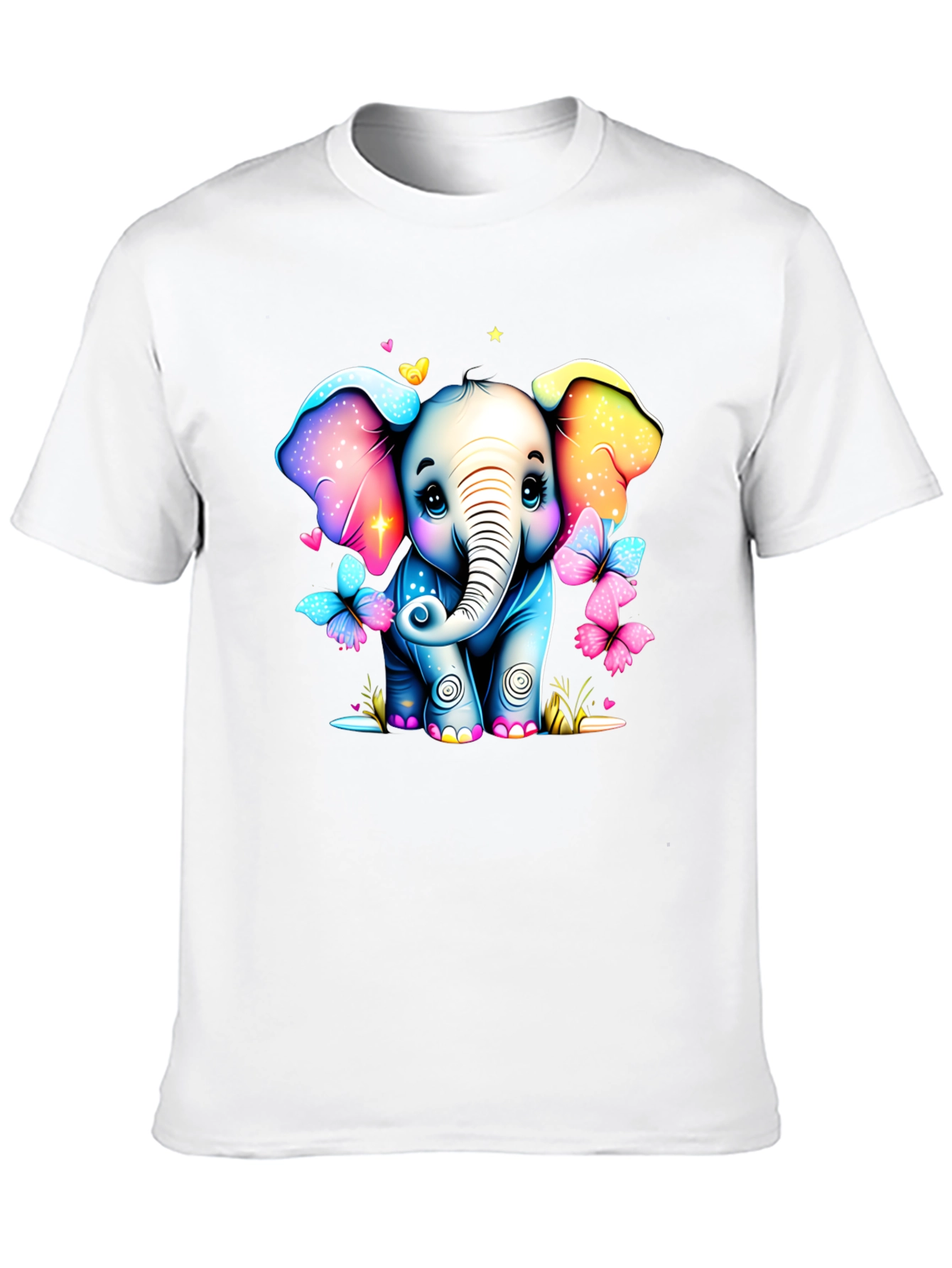 Black Cute Elephant T-Shirt view 10