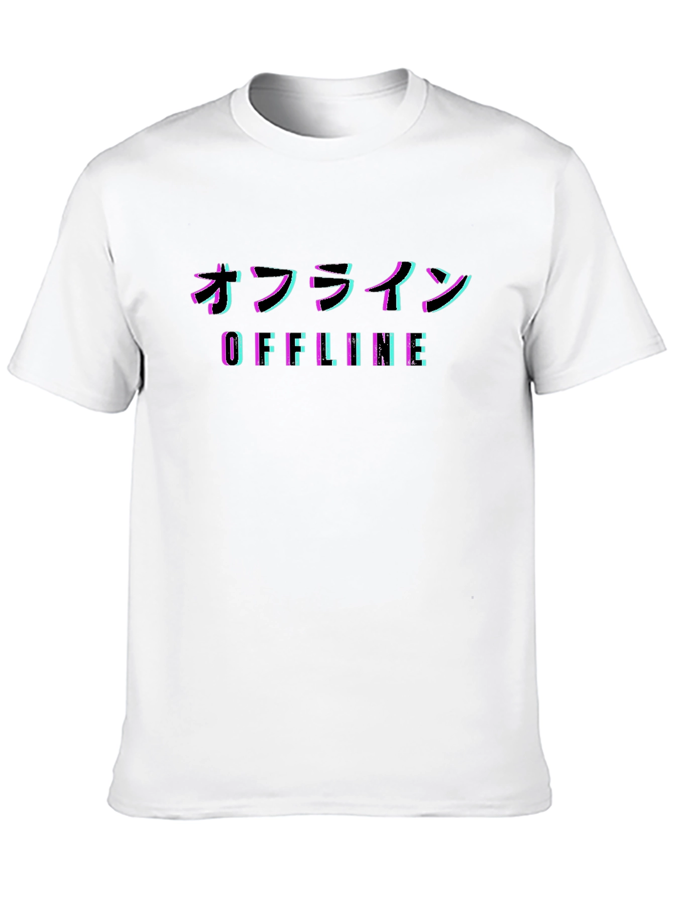 Black Offline Glitchcore T-Shirt view 10