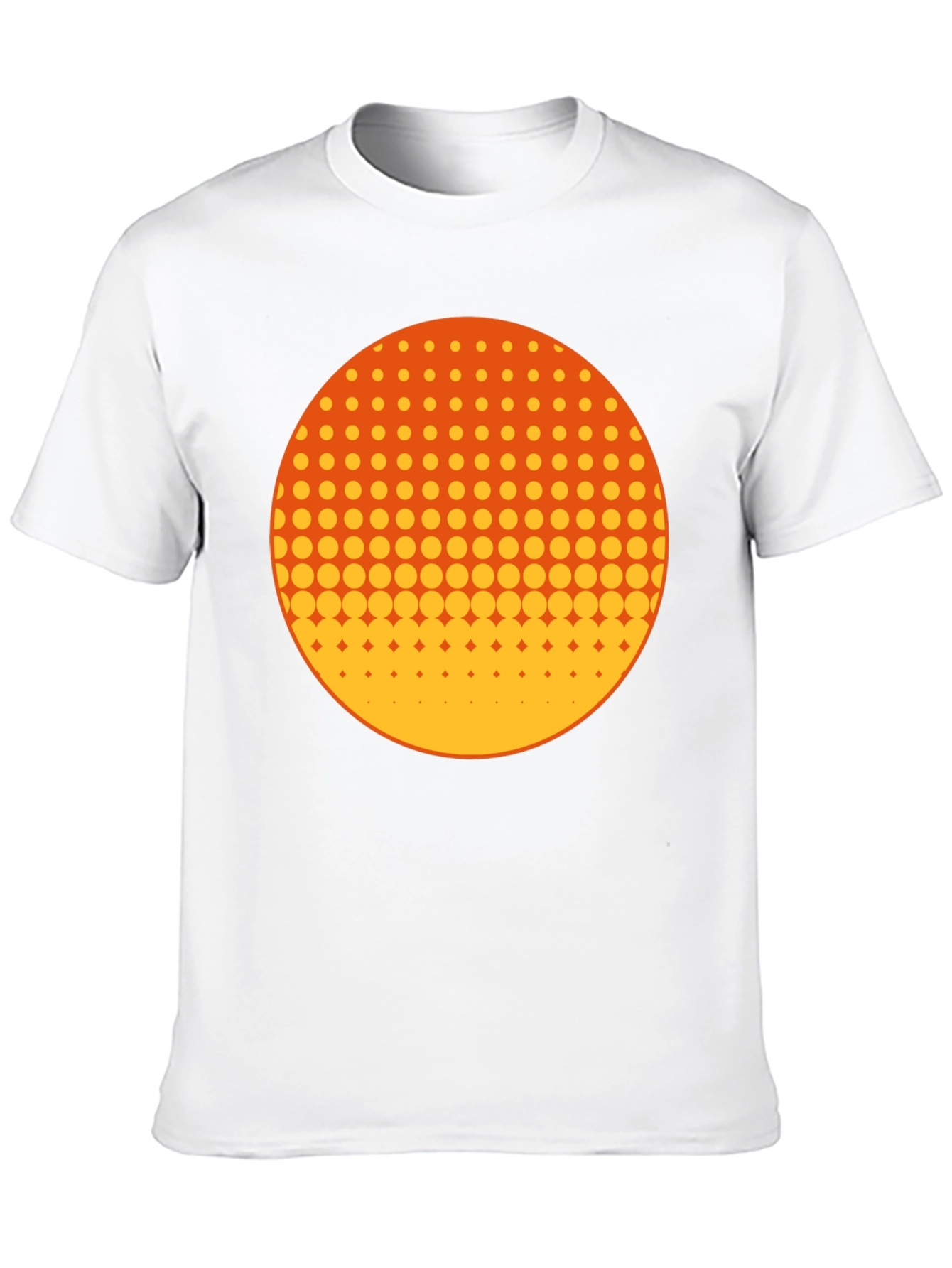 Black Retro Halftone Circle Graphic Tee - Black view 10