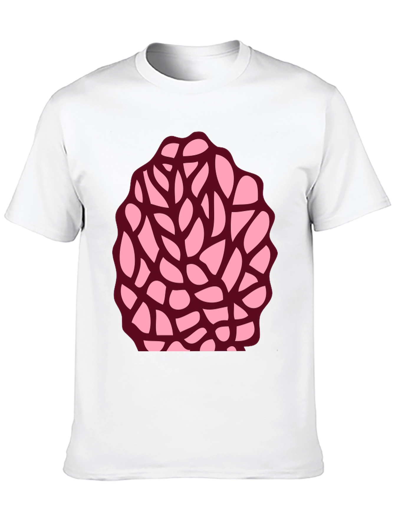 Black Unique Brain Coral Graphic Tee - Black Cotton Blend view 10