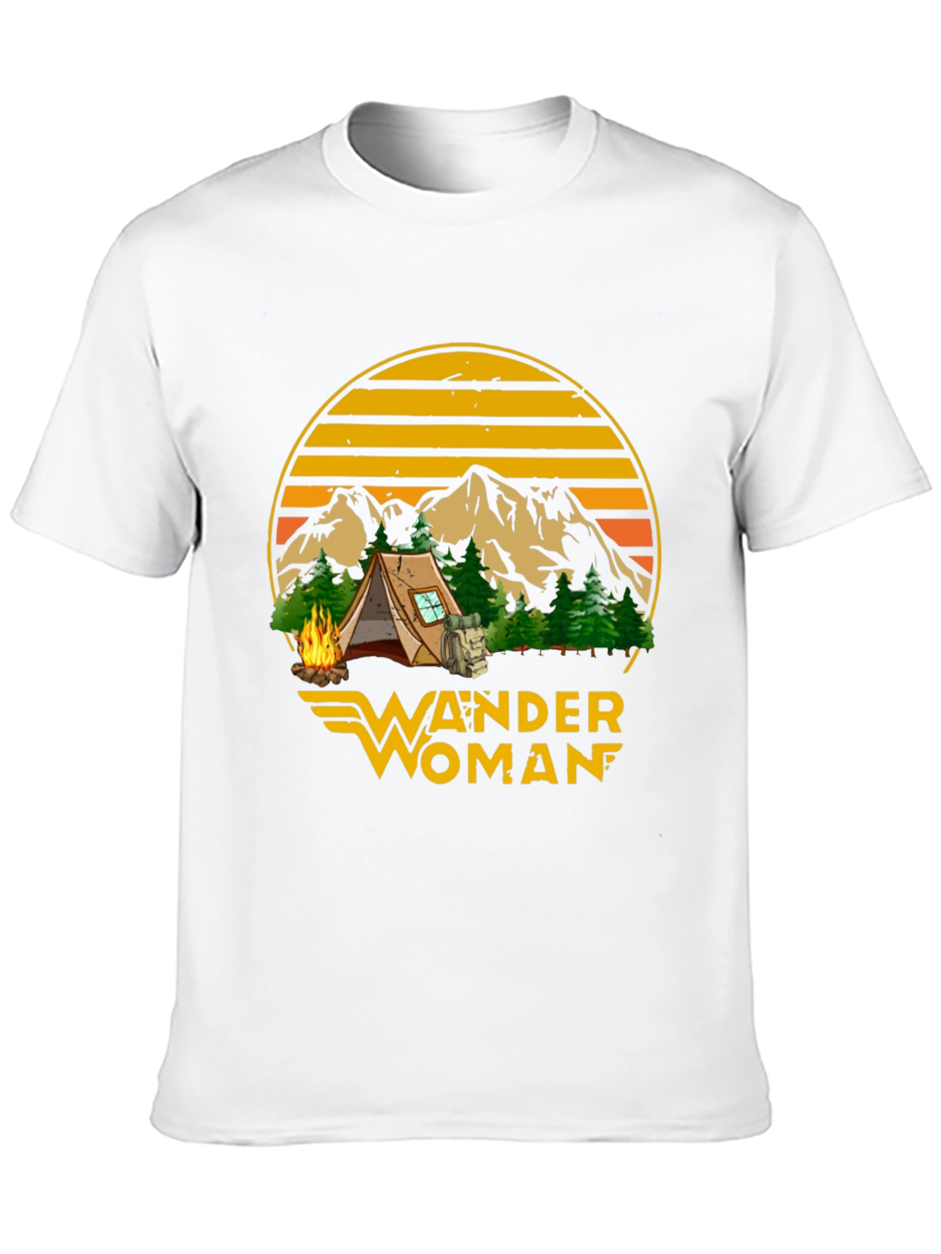 Black Wander Woman Camping Graphic Tee - Black view 10
