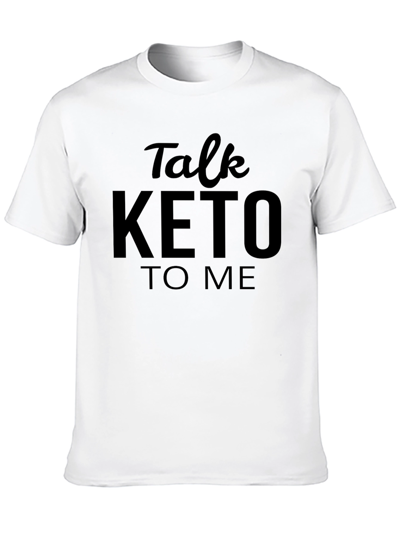 Black Talk Keto To Me Graphic Tee - Unisex Black T-Shirt view 10