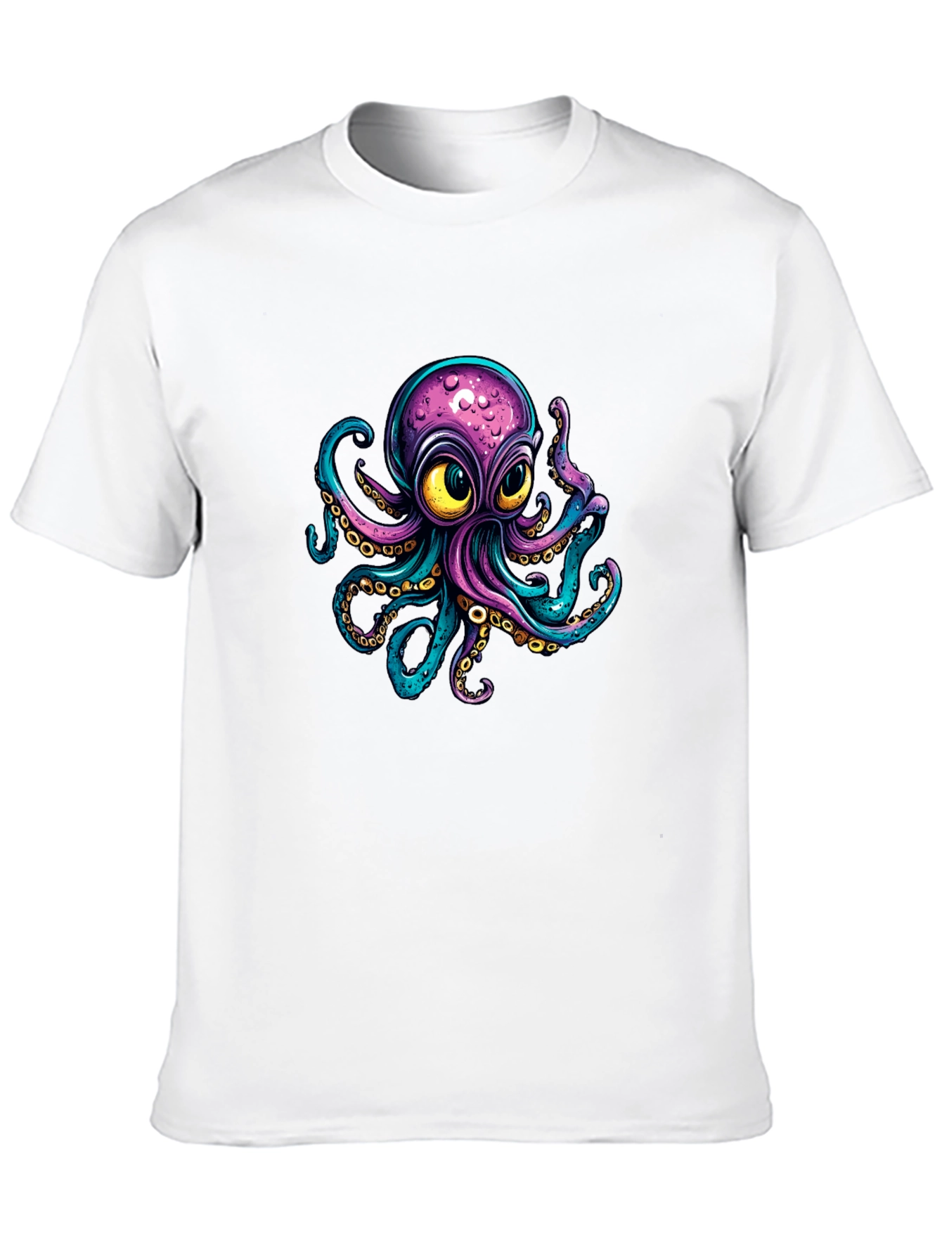 Black Octopus Graphic T-Shirt - Unique Design Tee view 10
